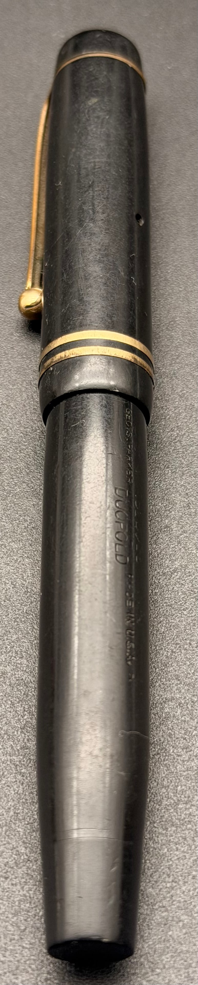 Vintage Parker Duofold Fountain Pen – Black & Gold, Made in USA (1 of 8)