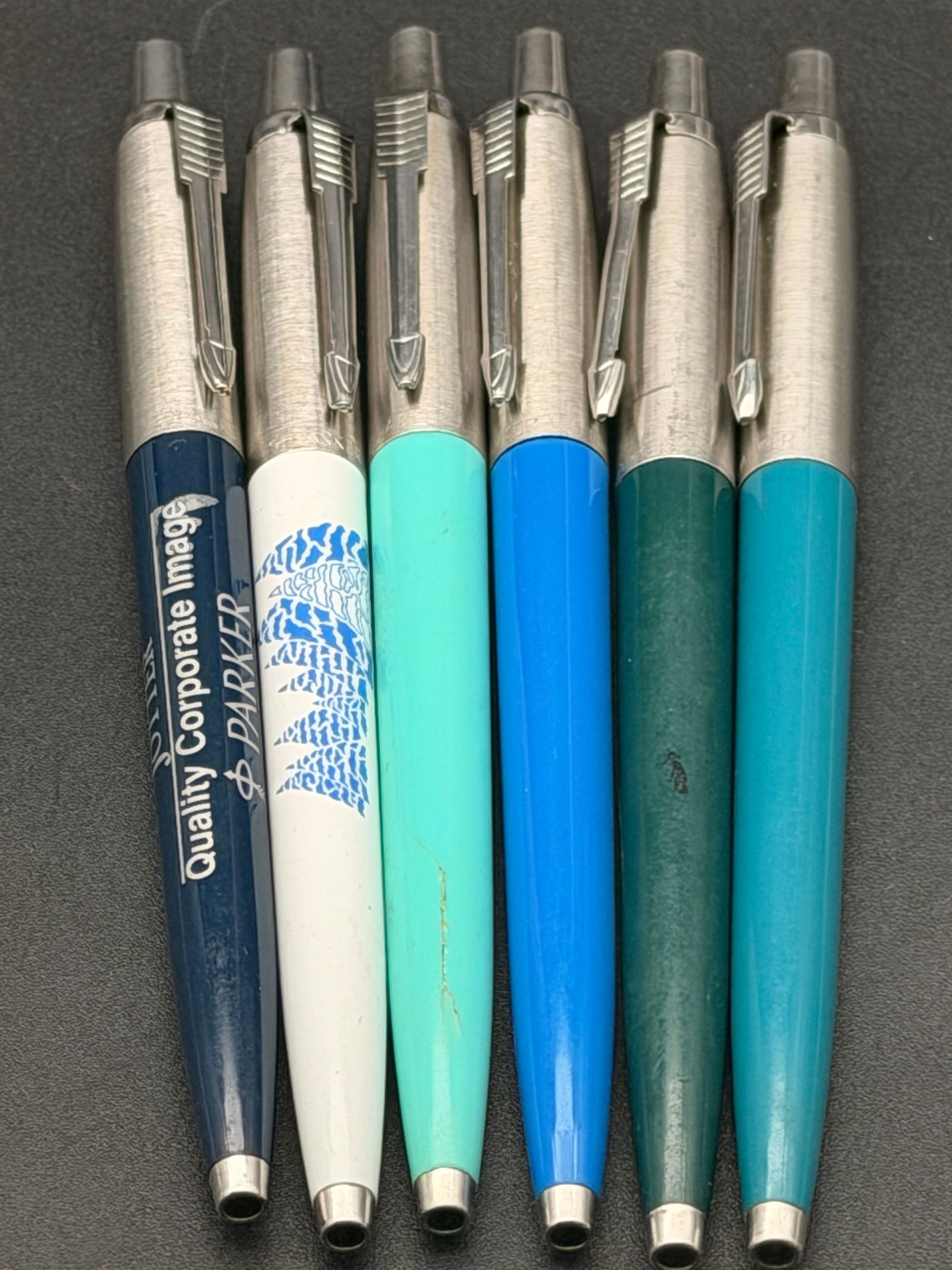 Vintage Parker Jotter Ballpoint Pens Lot of 6 – Colors & Promotional Imprints (1 of 10)