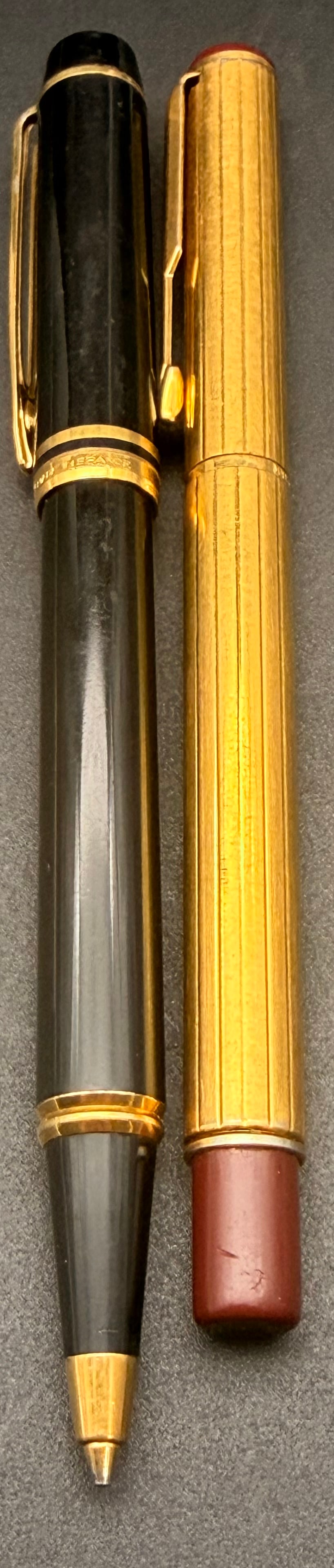 Vintage Waterman & Parker Ballpoint Pens – Black & Gold – Made in France (1 of 12)