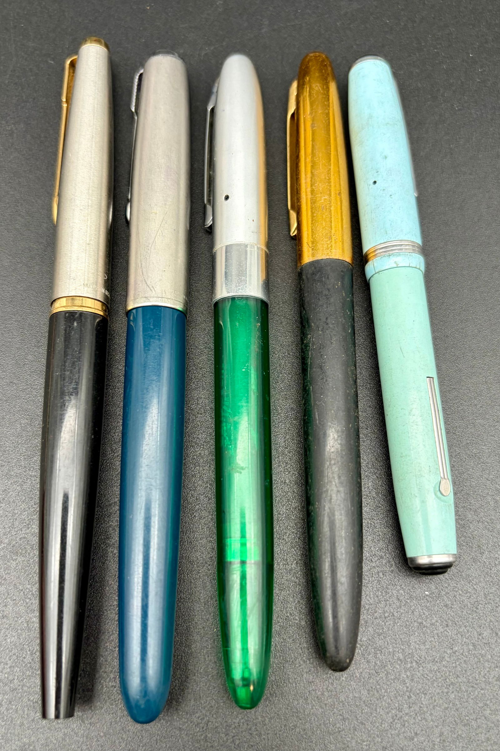 Vintage Parker Pen Lot – 5 Fountain & Roller Pens (1 of 14)