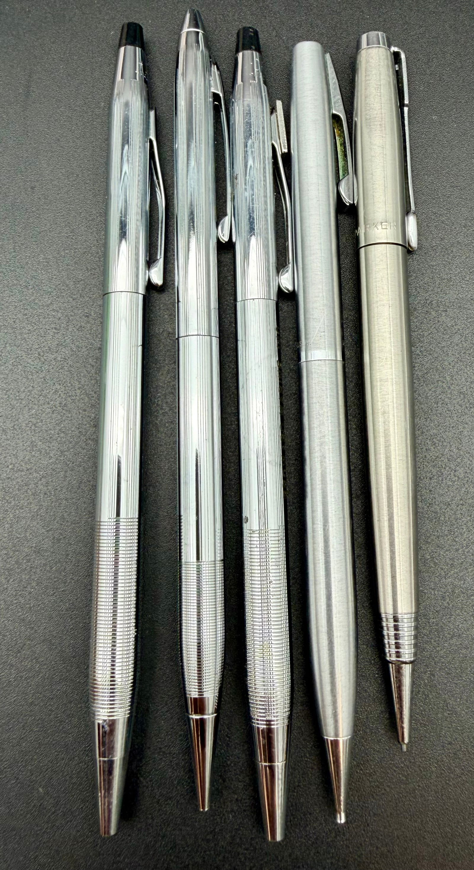5 Vintage Metal Ballpoint Pens – Parker Included (1 of 8)