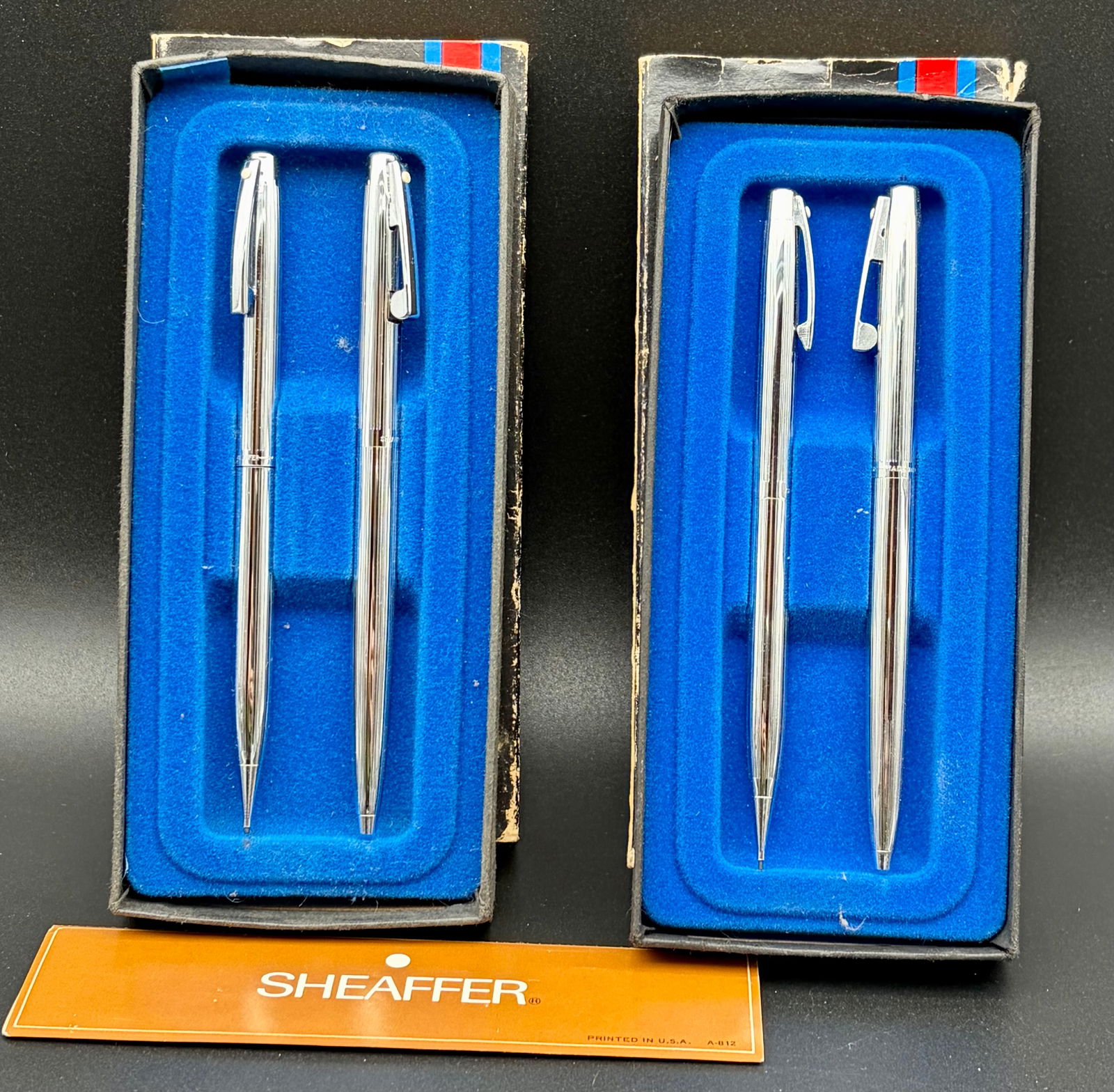 Sheaffer Chrome Pen Sets – Two Boxed Duos (1 of 4)