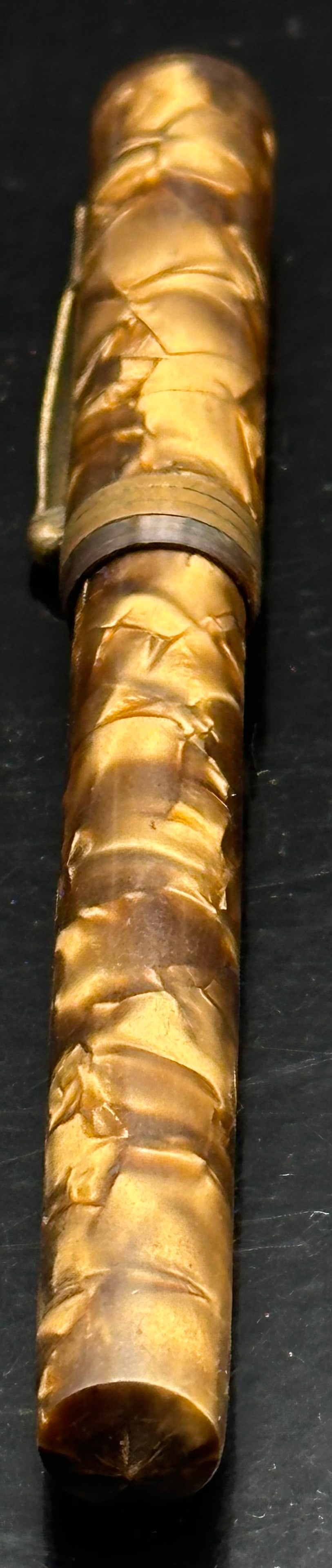 Vintage Avon Fountain Pen w/ Gold-Tone Marbled Barrel & 14K Gold-Plated Nib (1 of 7)