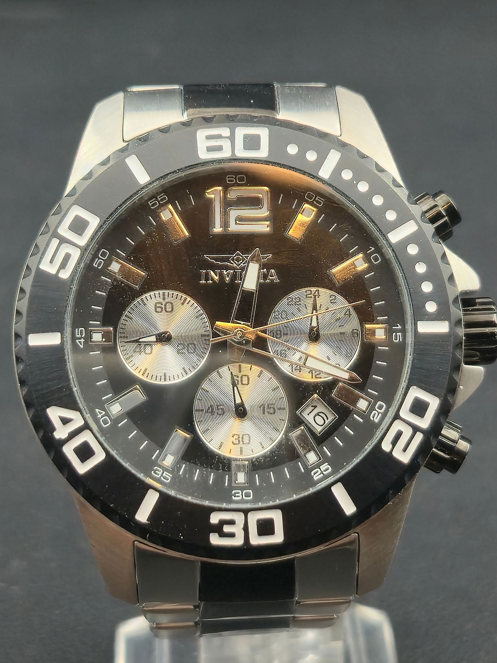 Invicta Pro Diver Tritnite Chronograph Quartz Stainless Steel 47mm Modern (1 of 8)