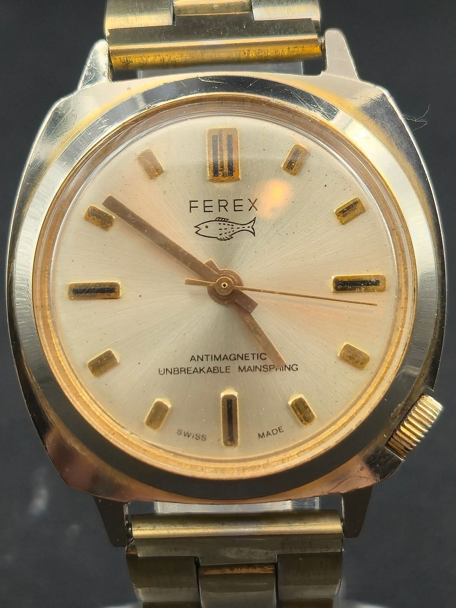 Ferex Vintage Swiss Mechanical c.1960s Gold-Tone Watch 37mm (1 of 9)