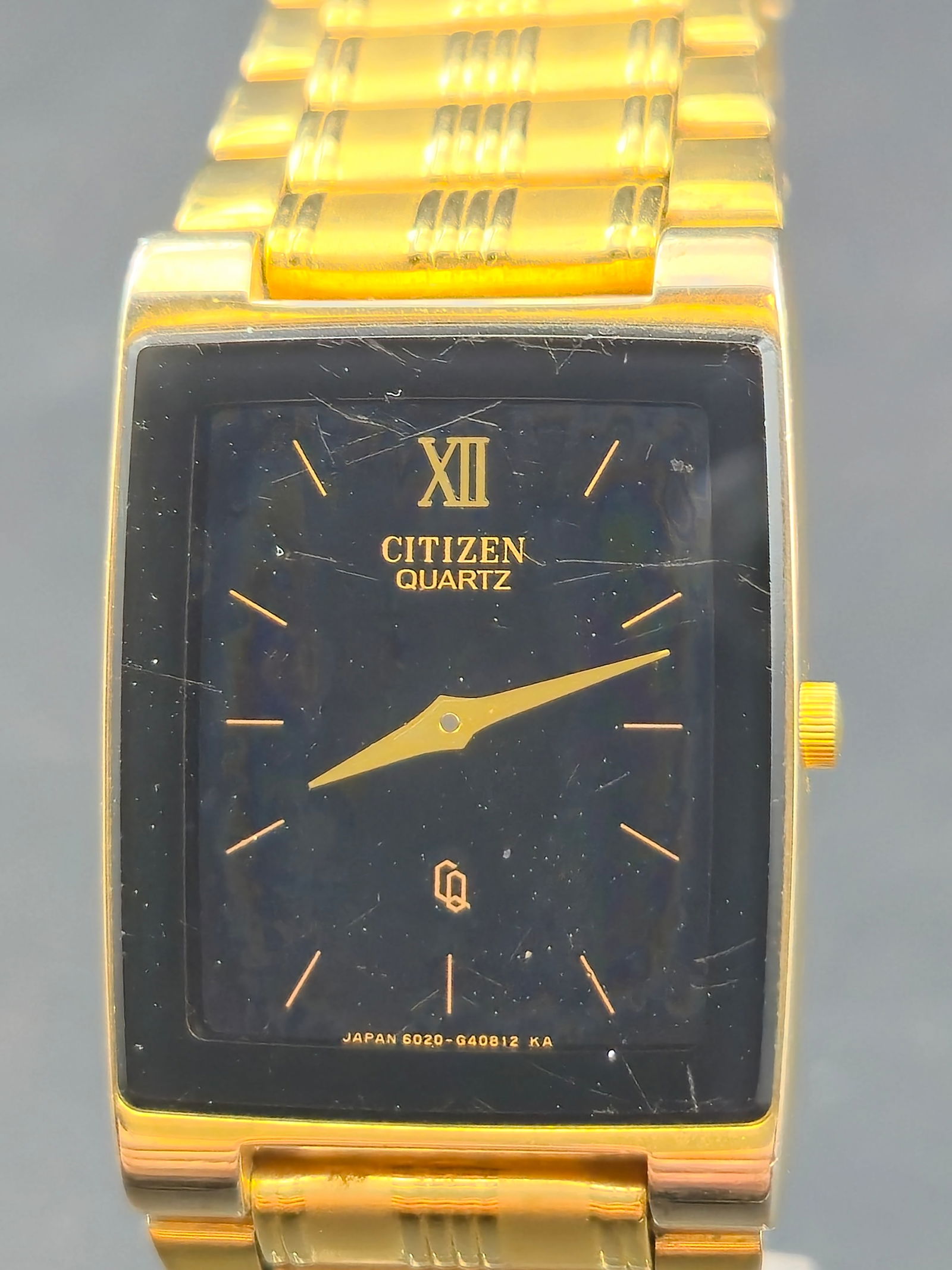 Citizen Rectangular Quartz Ref 6020-G08334 Gold-Tone Bracelet Watch 24mm (1 of 10)