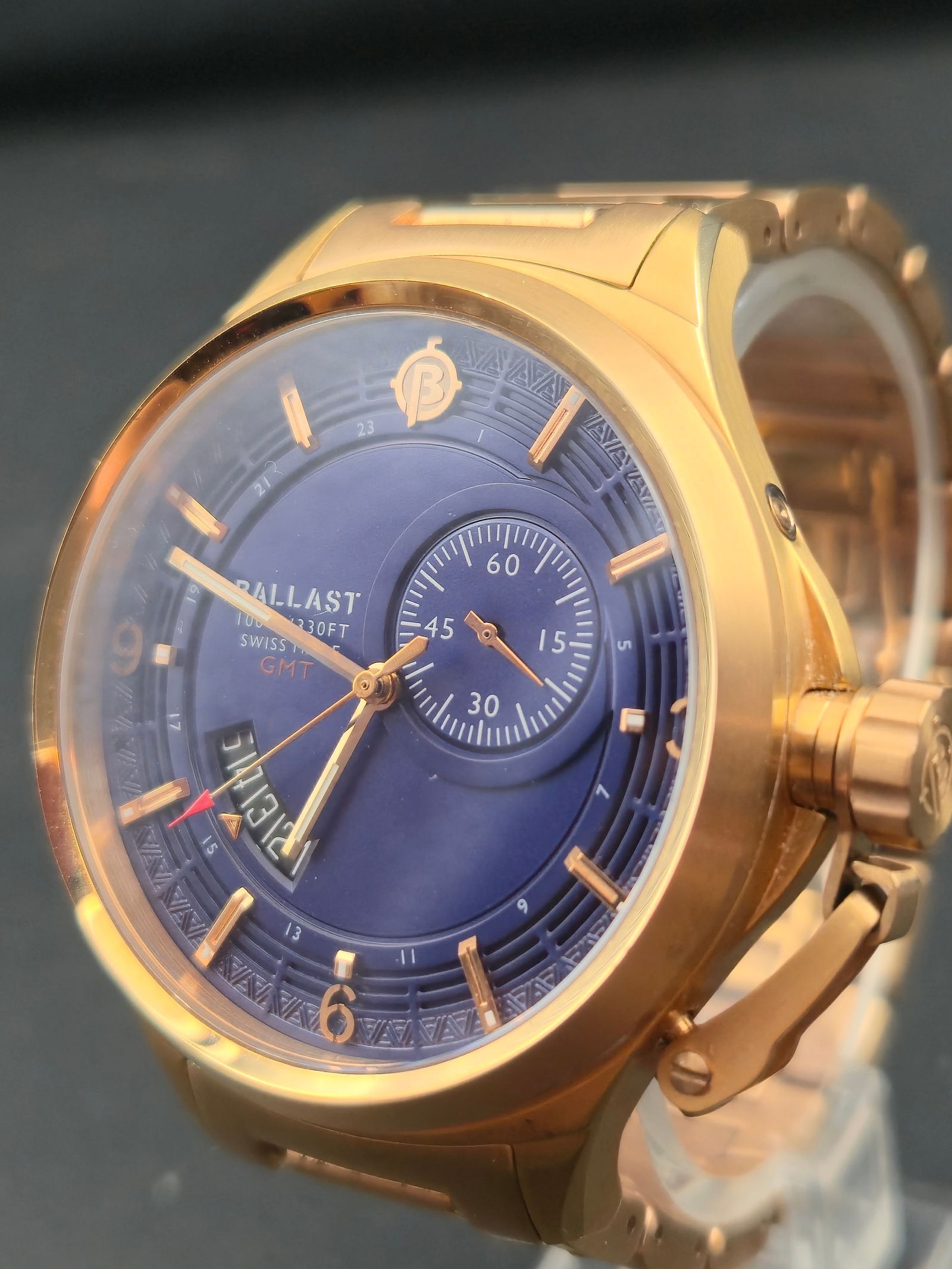 Ballast Swiss Made Ref BL-3126 Bronze-Tone Stainless Steel Blue Dial 43mm (1 of 9)