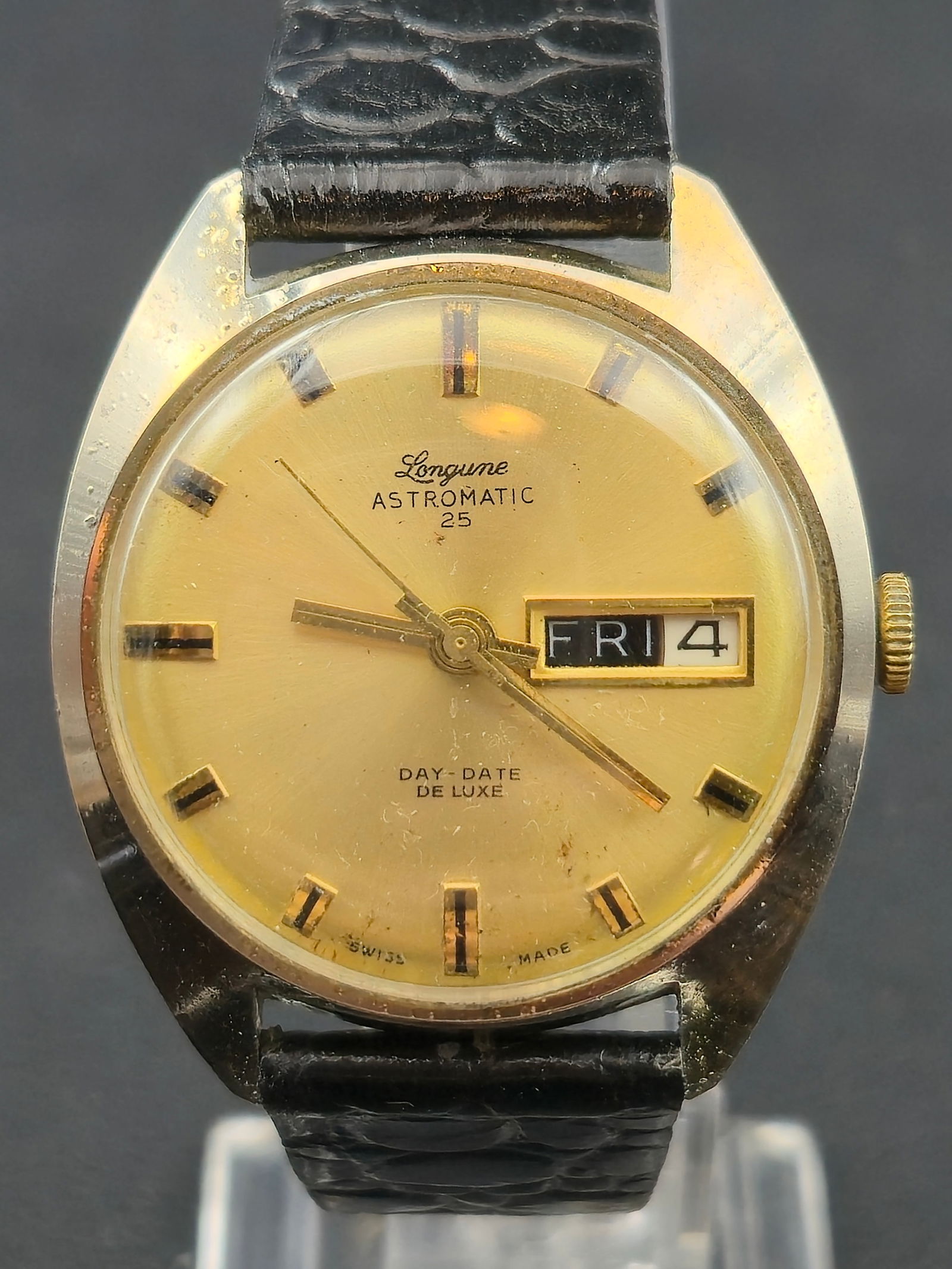 1970s Longune Astromatic Swiss Automatic Day-Date Wristwatch 35mm (1 of 11)