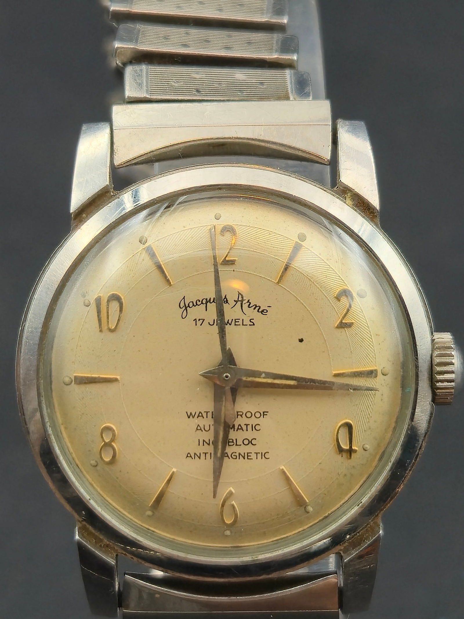 1950s Jacques Arné Automatic Swiss 17J Watch – 33mm – Elgin Cal. 643 (1 of 10)