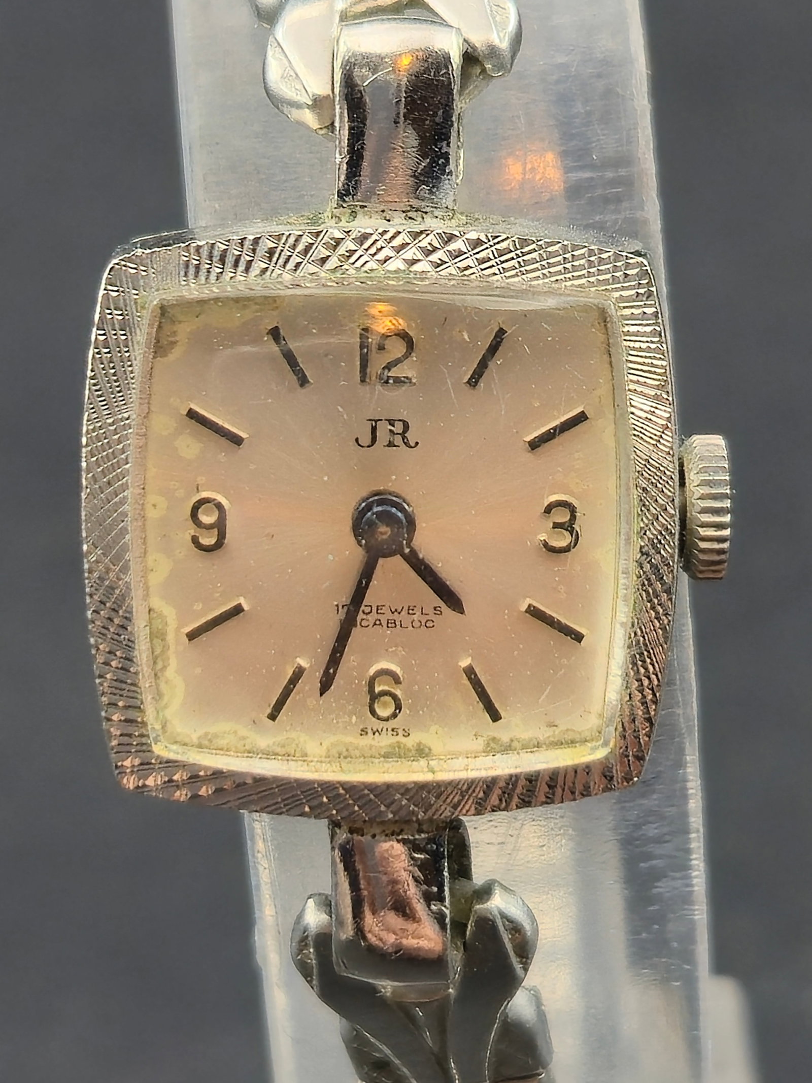 1950s Gallet Private-Label “JR” Swiss 17J Incabloc Watch – 17mm – Runs (1 of 10)