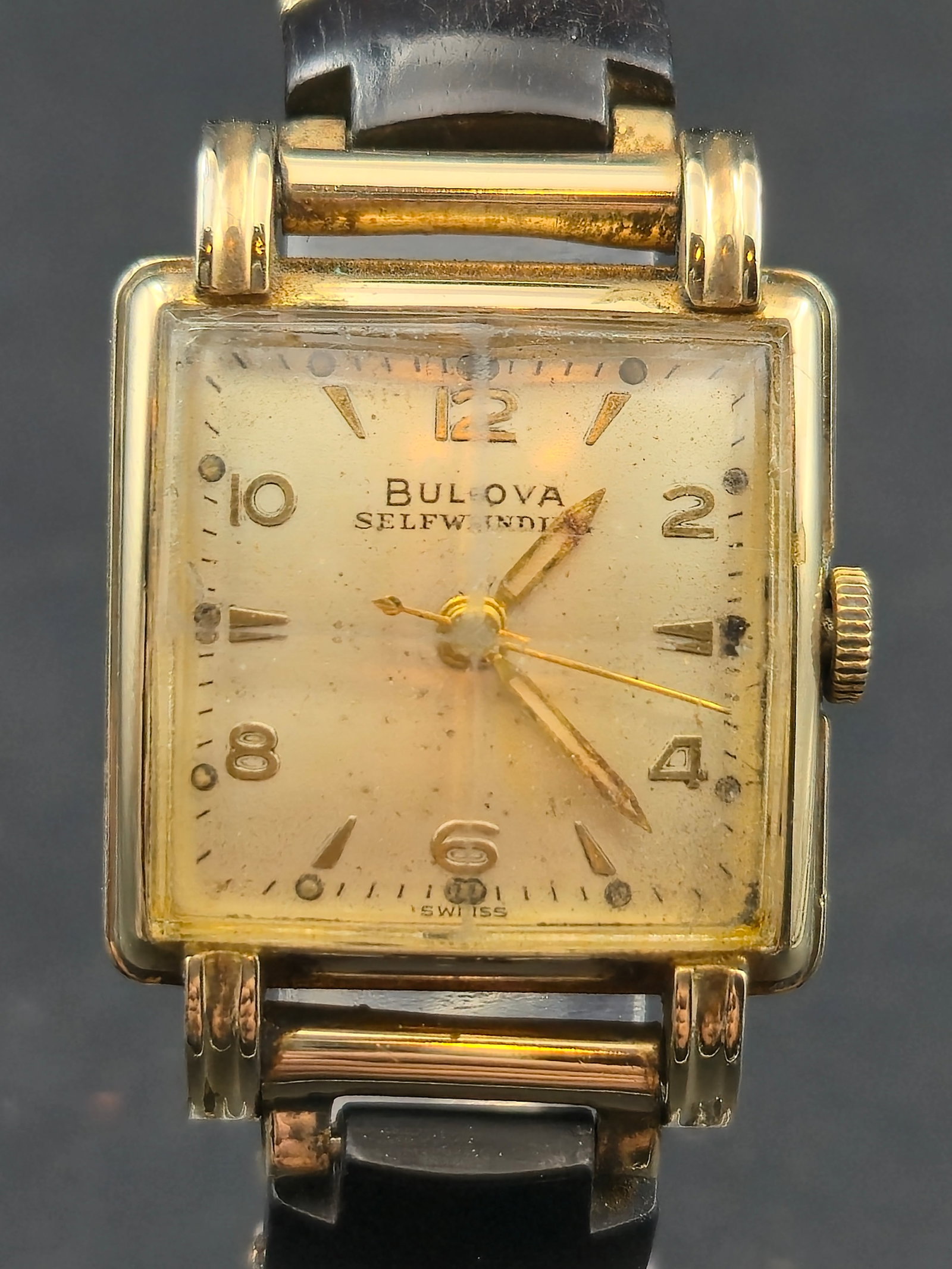 1951 (L1) Bulova Self-Winding Rectangular Watch – 10K RGP – 28mm – Runs (1 of 13)