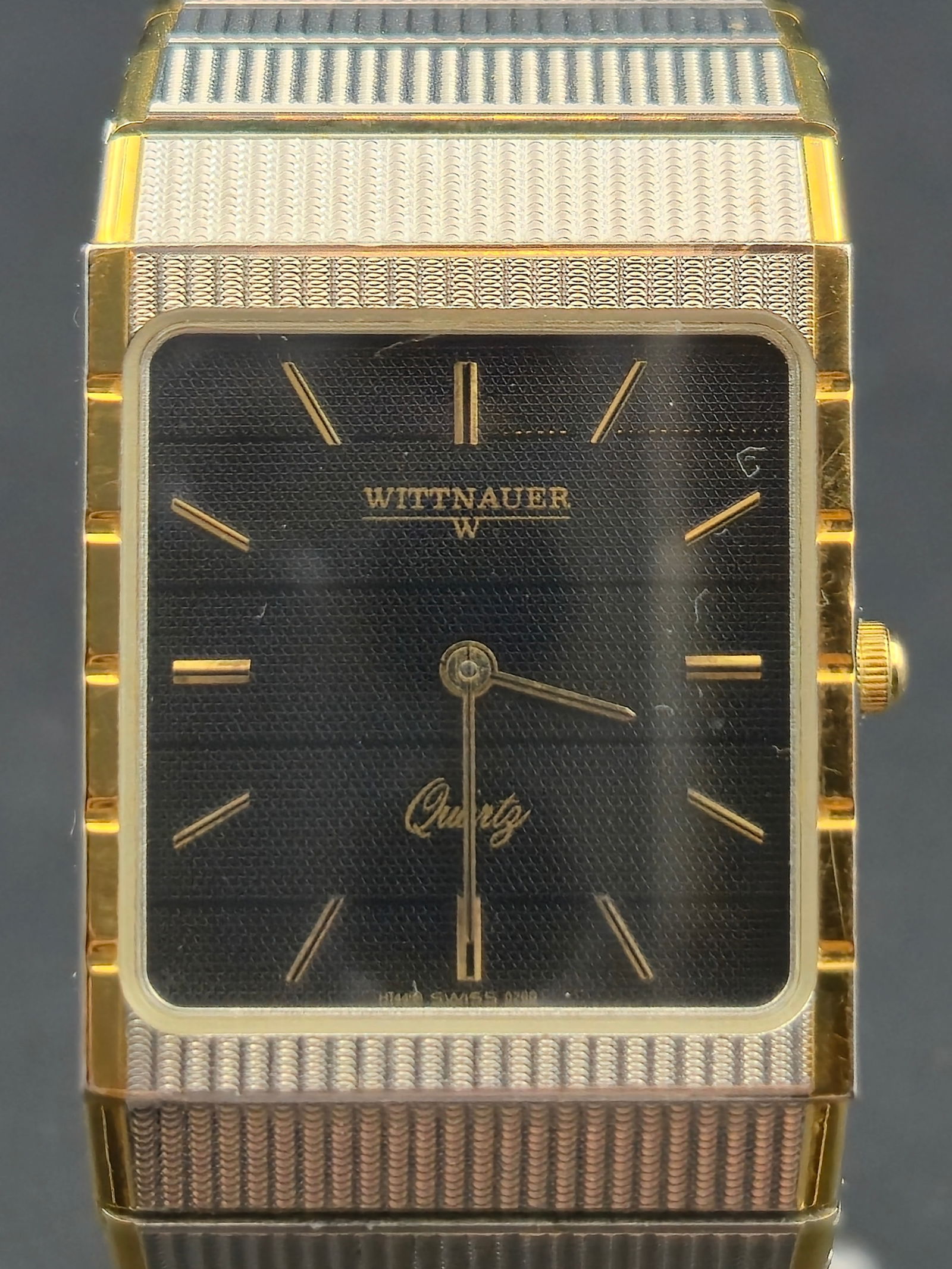 1980s Wittnauer Quartz Rectangular Watch – 25mm – Two-Tone – Runs (1 of 11)