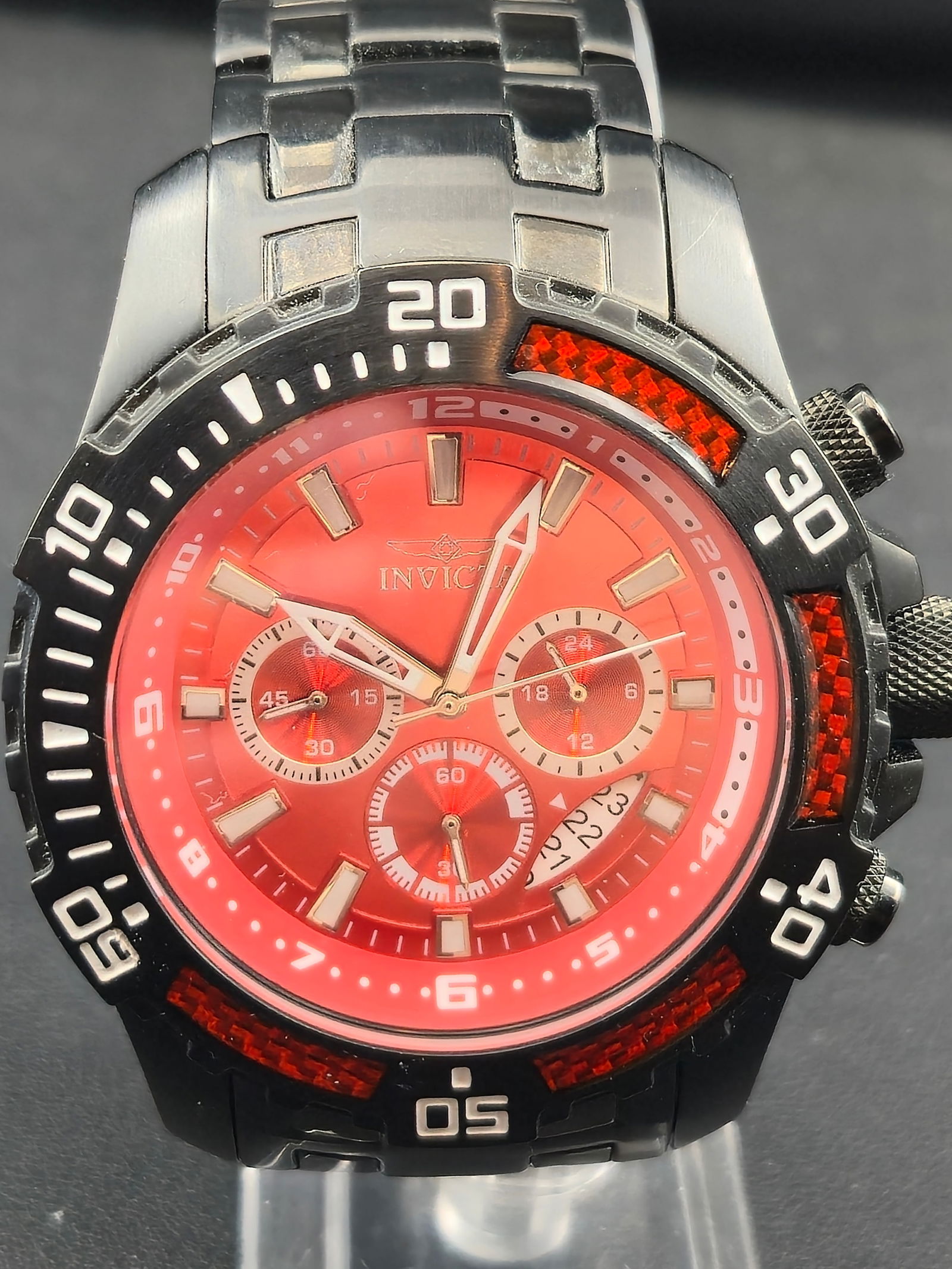 Invicta Pro Diver Chronograph Ref. 14811 c.2010s 53mm Stainless Steel, New Battery, Running (1 of 9)