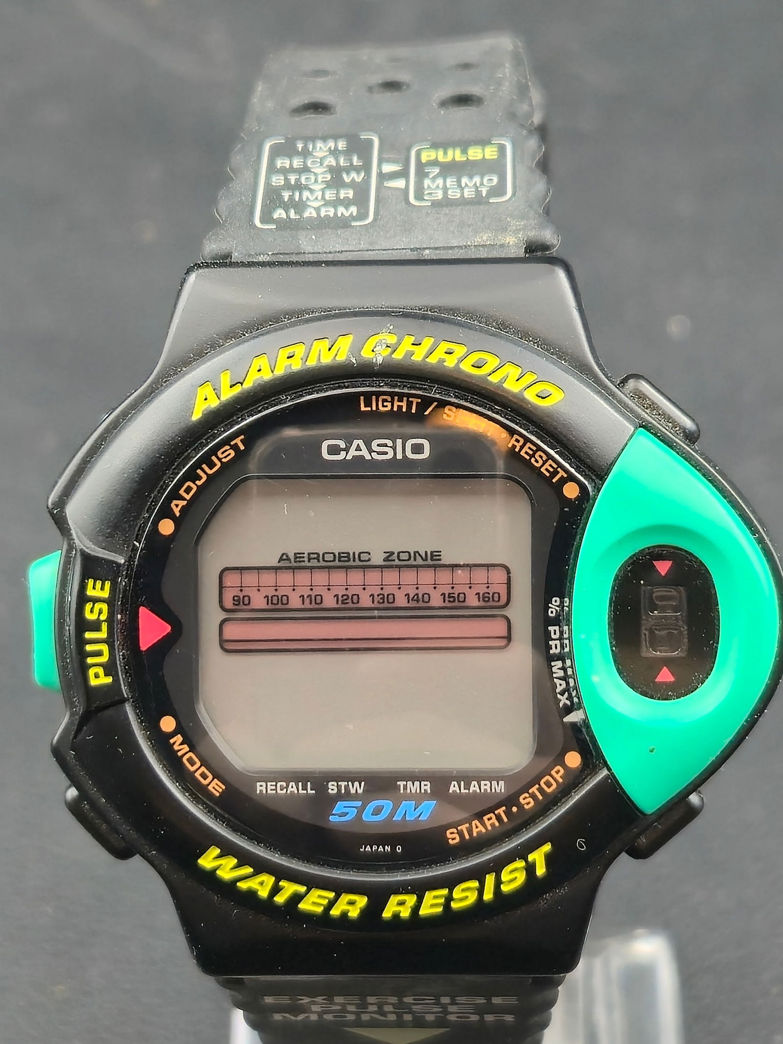 1990s Casio JP-200W Pulse Monitor Alarm Chrono 50M Watch Needs Battery (1 of 9)