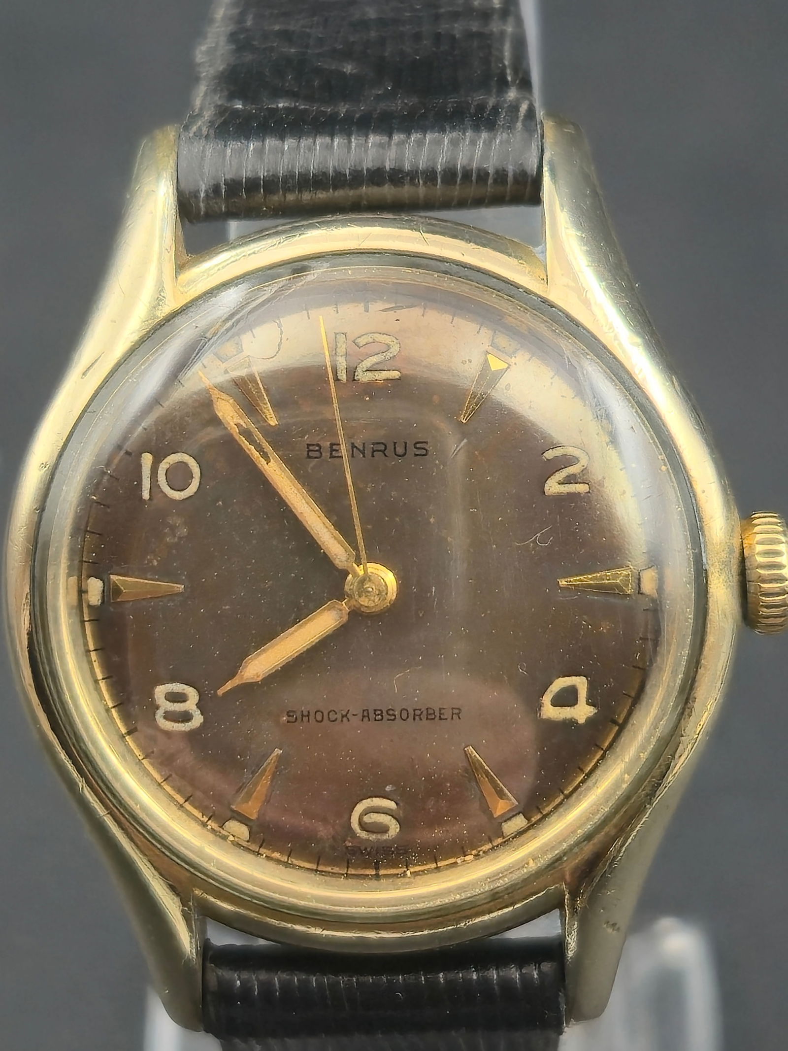c.1950s Benrus Shock-Absorber Model BH14 Swiss 17J Gold-Plated Watch (1 of 10)