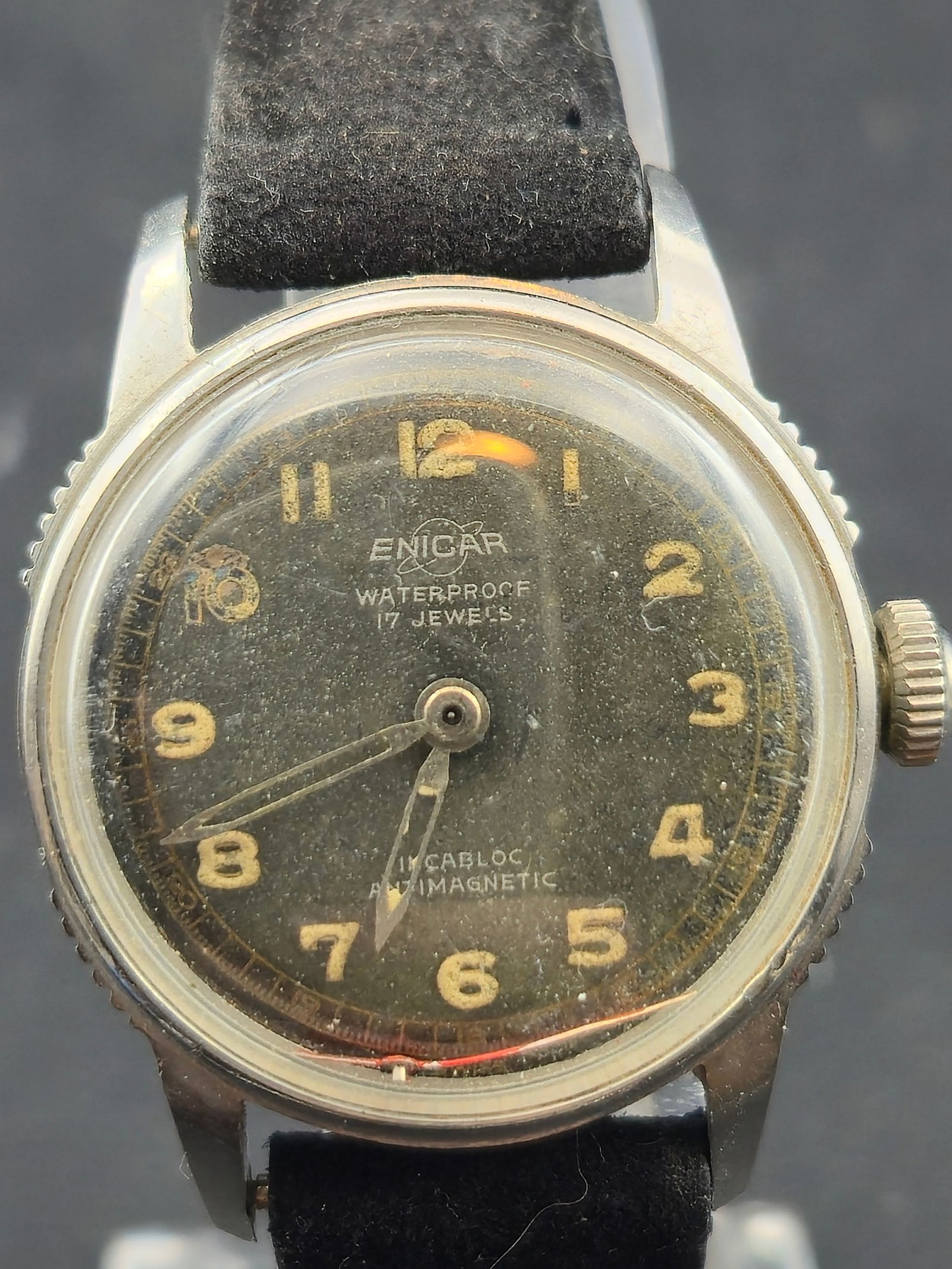 1950s Enicar Swiss Manual Wind 17J Waterproof 30mm (1 of 10)