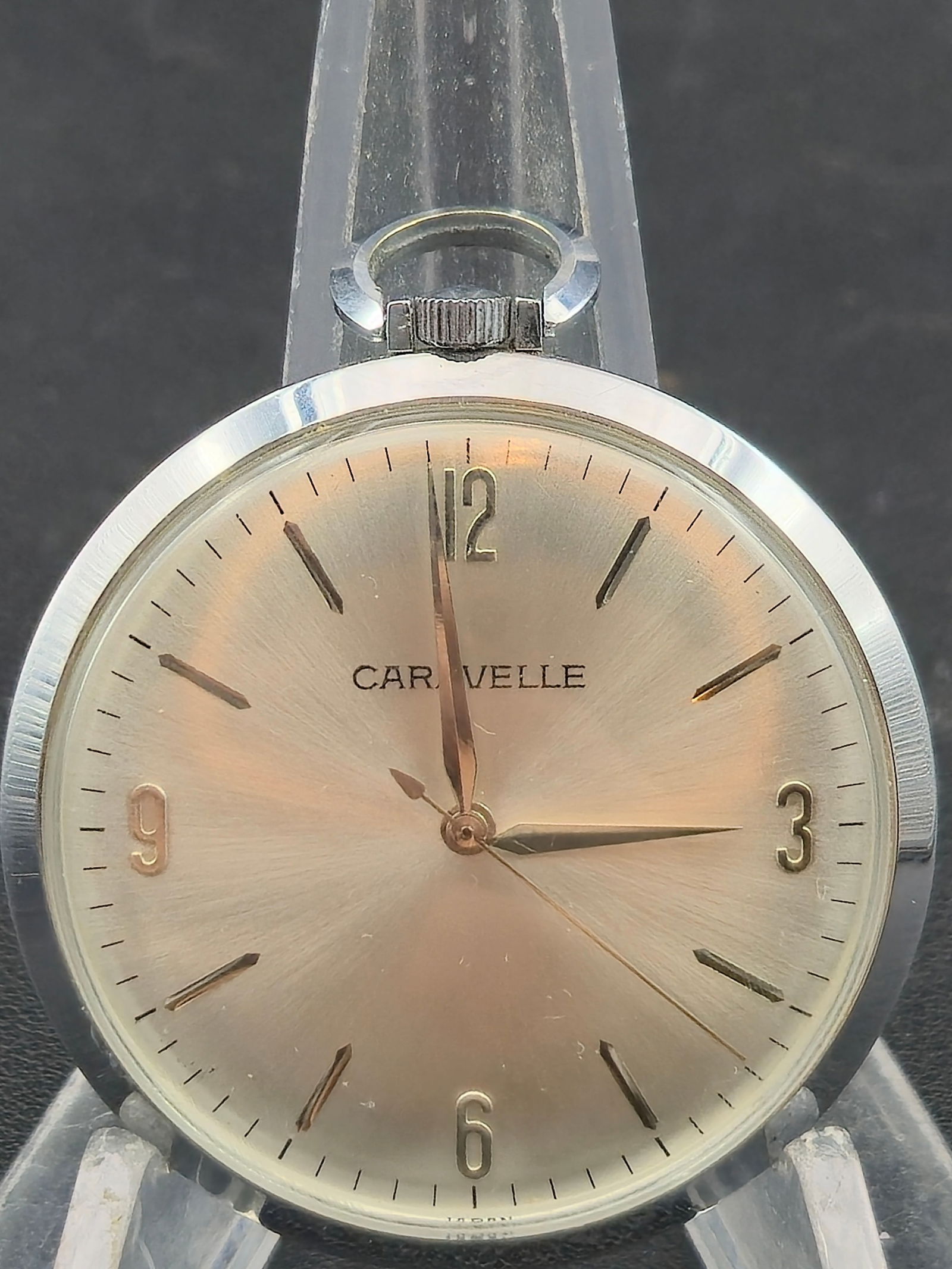Caravelle Swiss Pocket Watch 43mm Sunburst Dial Base Metal Case Running (1 of 9)