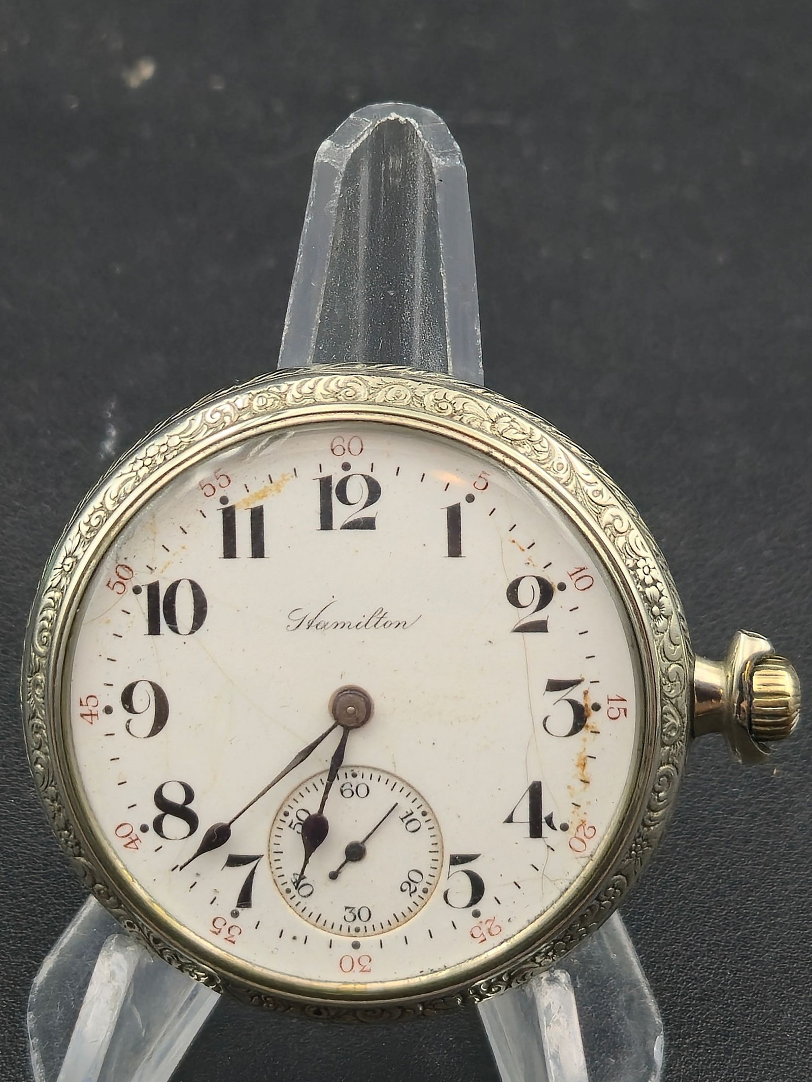 1912 Hamilton Grade 975 16s 17J Silveroid Sidewinder Pocket Watch (1 of 9)