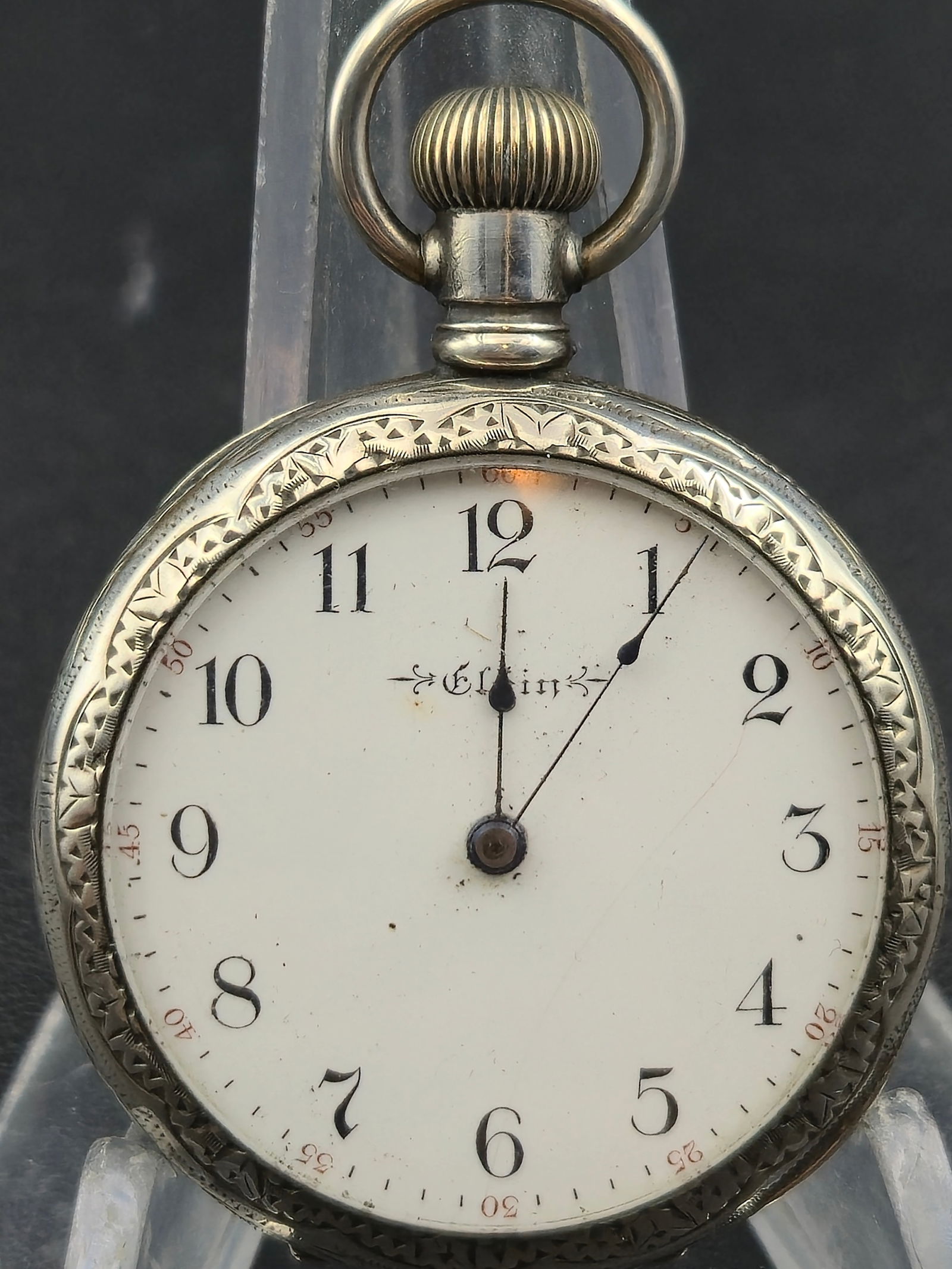 1905 Elgin Grade 286 6s 7J .800 Silver Open Face Pocket Watch (1 of 10)