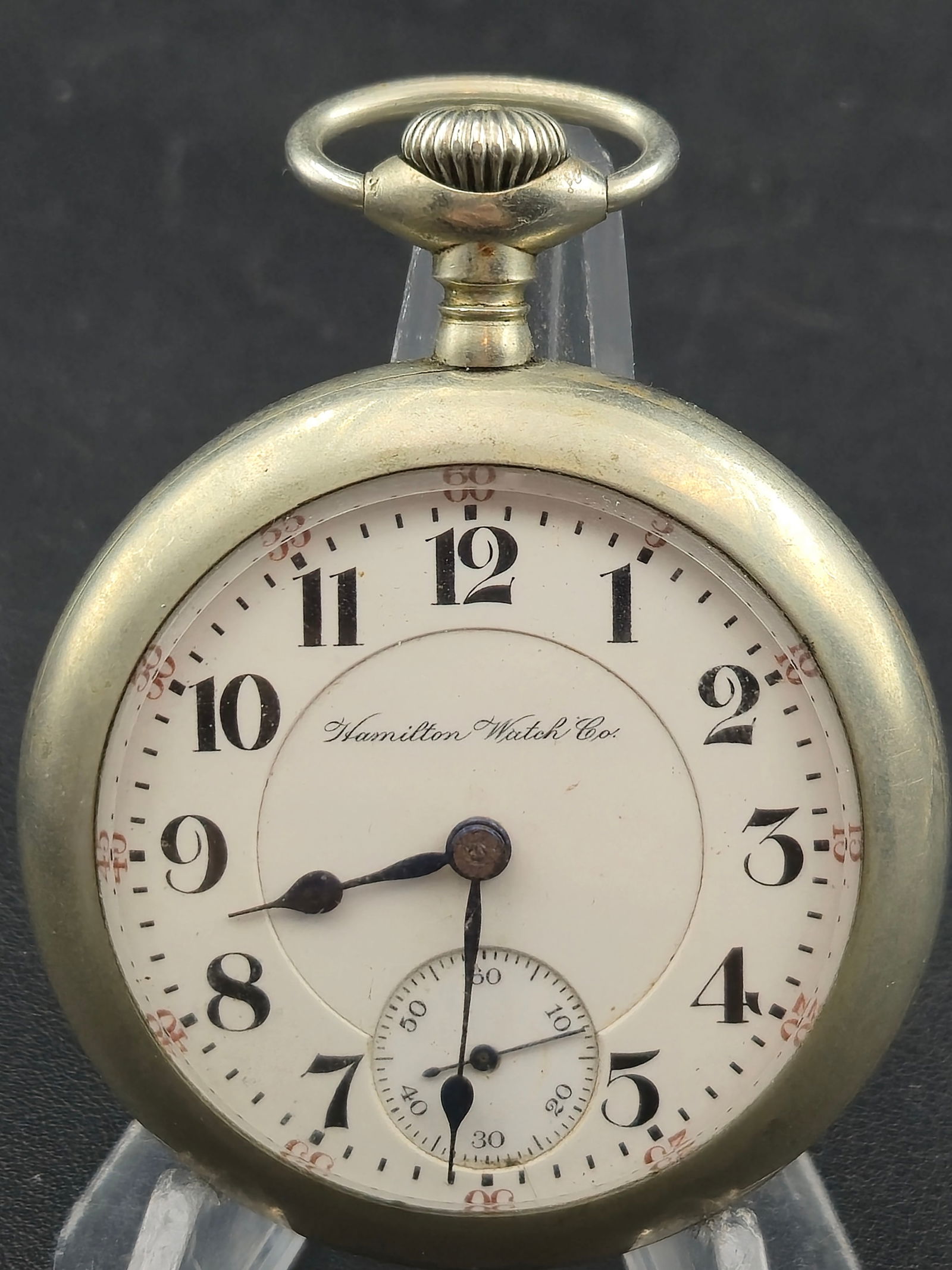 1905 Hamilton Grade 940 18s 21J Open Face Railroad Pocket Watch Running (1 of 7)