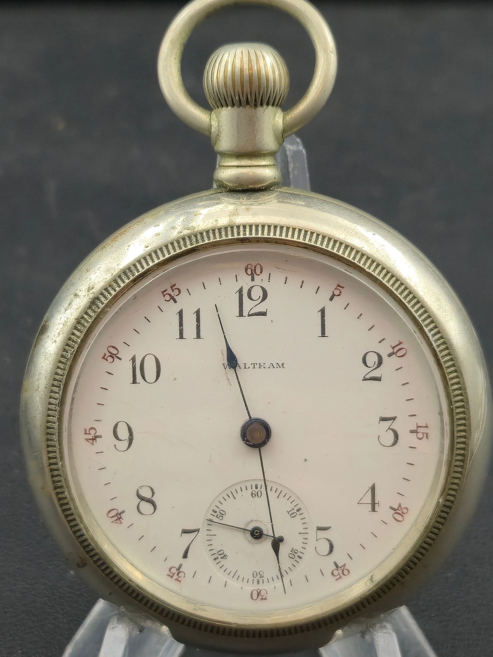 Waltham Pocket Watch 1902 Grade 81 18s 15J Silverode Case Runs (1 of 8)