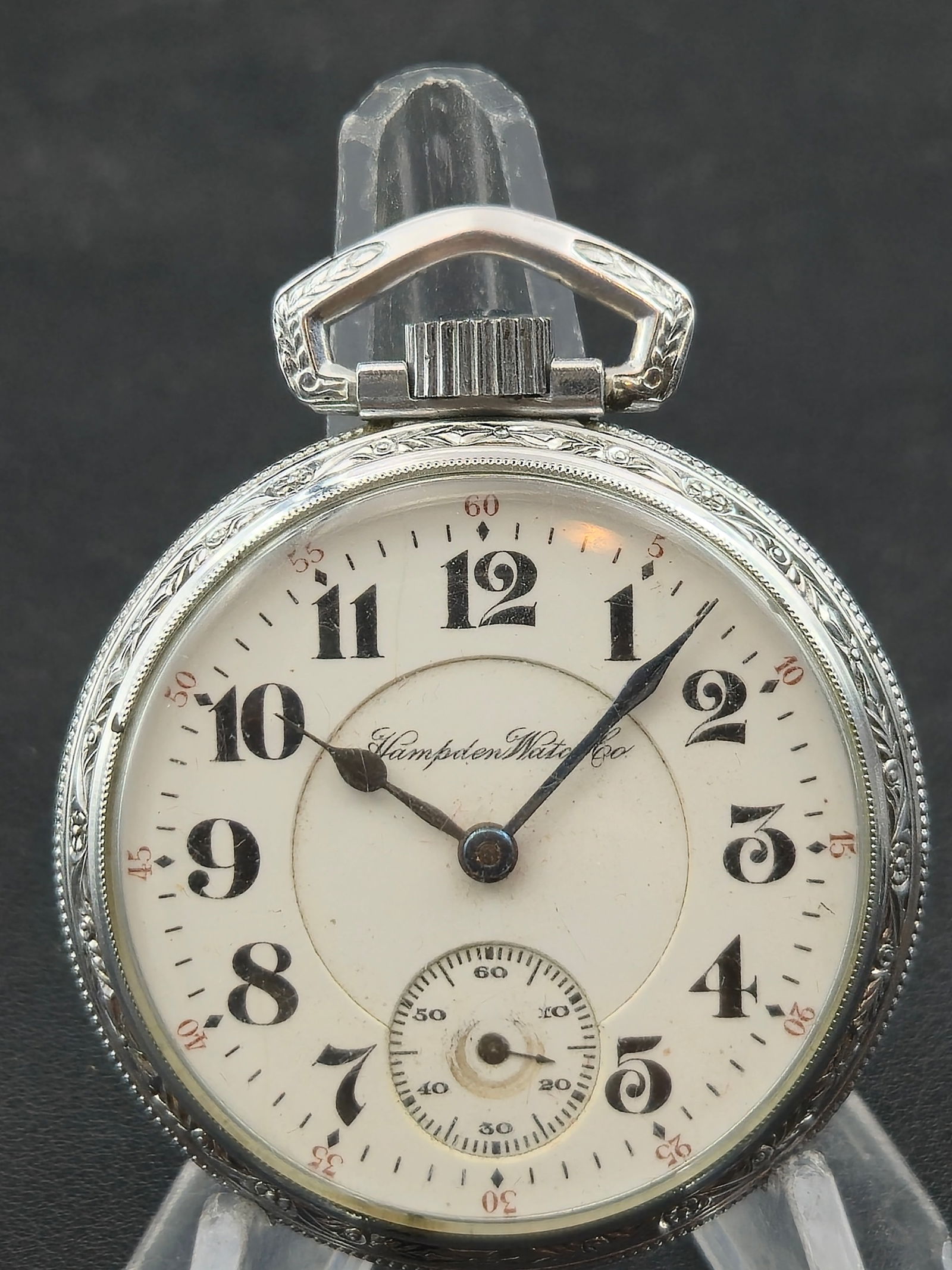 1910 Hampden Grade 240 W.J. Johnston Co. Special 16s 17J Open Face Pocket Watch Runs (1 of 10)
