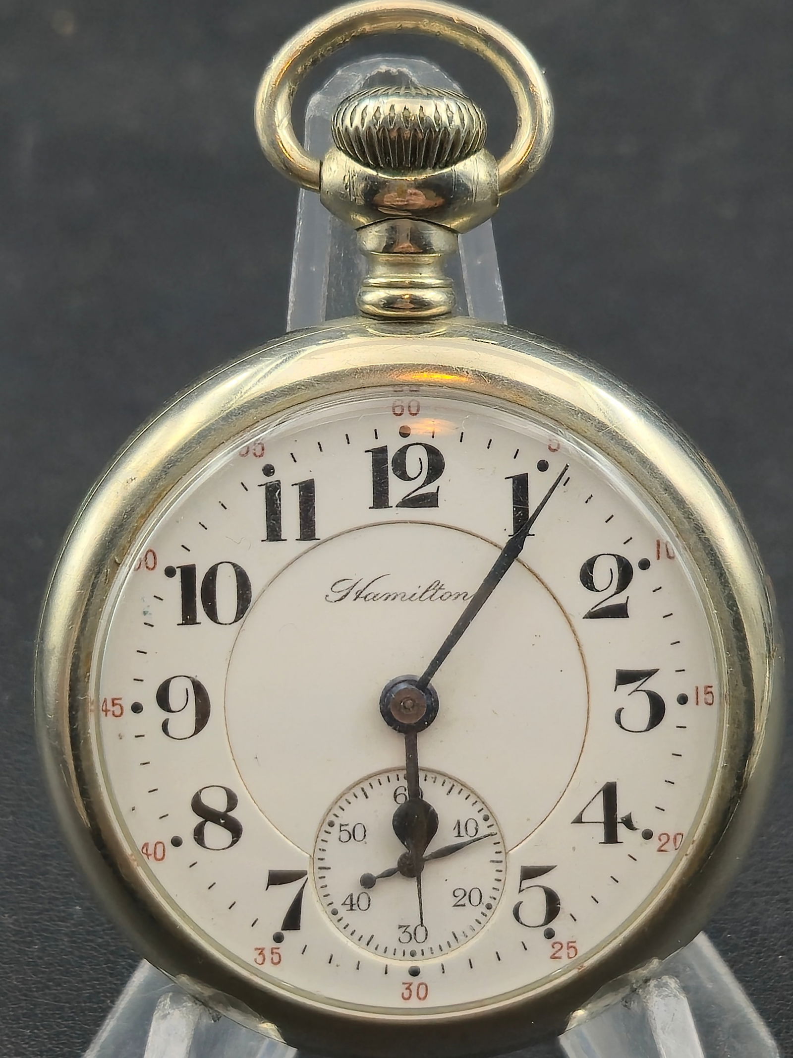 Hamilton Grade 992 1918 16s Railroad Pocket Watch 21J Lever Set Open Face Running (1 of 10)