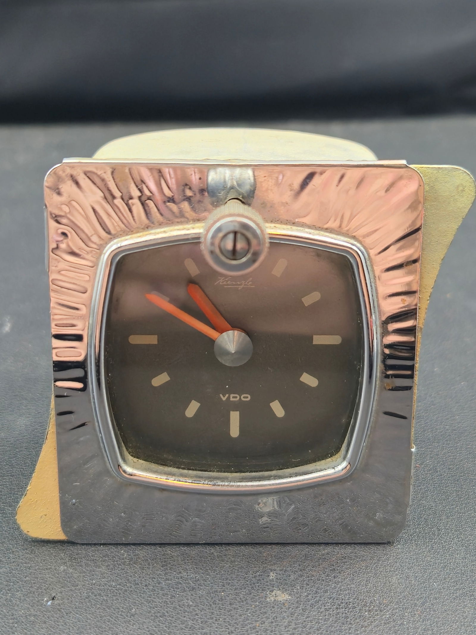 1956 Kienzle VDO Mechanical Dashboard Clock German Square Case Running (1 of 7)