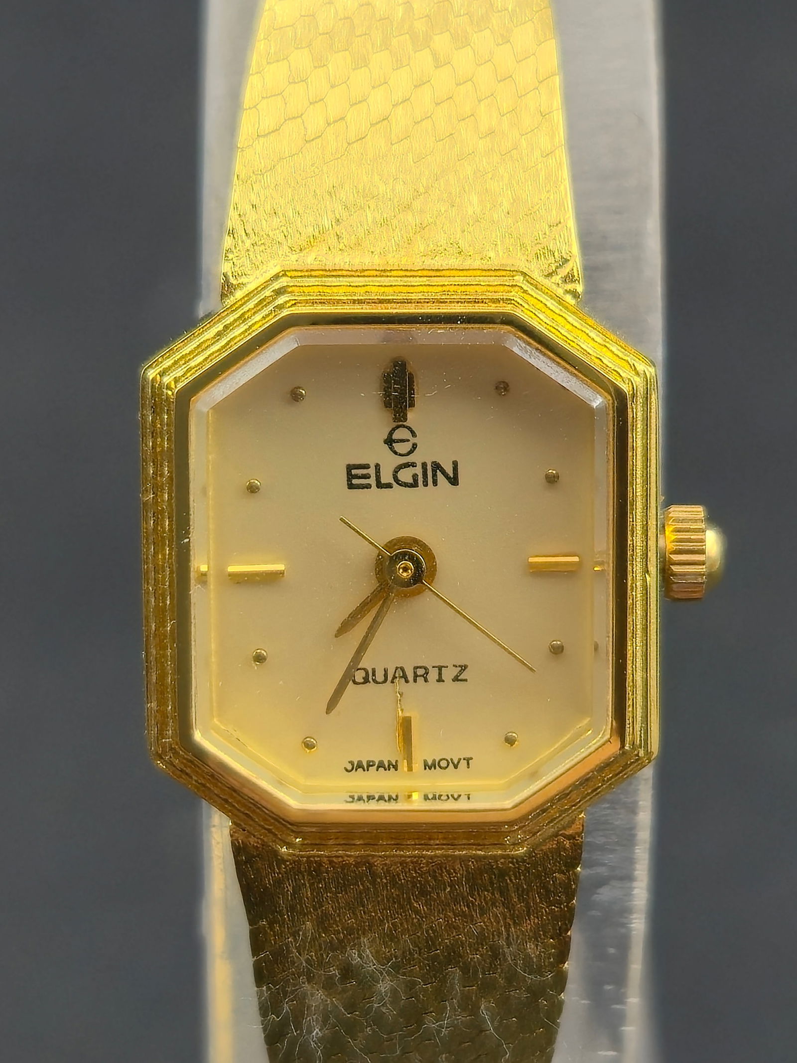 Elgin EL148-012 Gold-Tone Octagonal Quartz 16mm NOS Full Set (1 of 11)