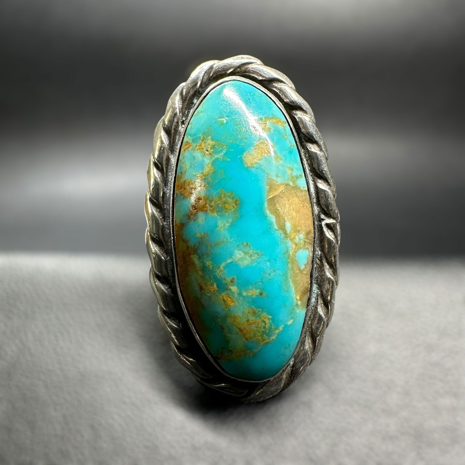 Sz4.75/12g Native American Sterling Silver Turquoise Ring (1 of 10)