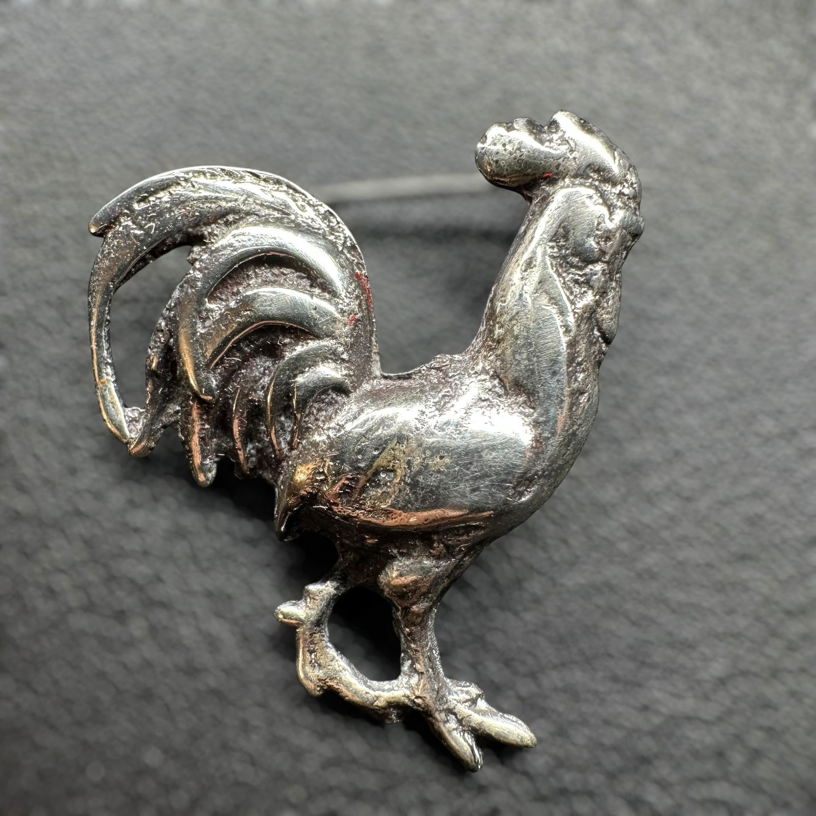 7g Sterling Silver Rooster Brooch (1 of 7)