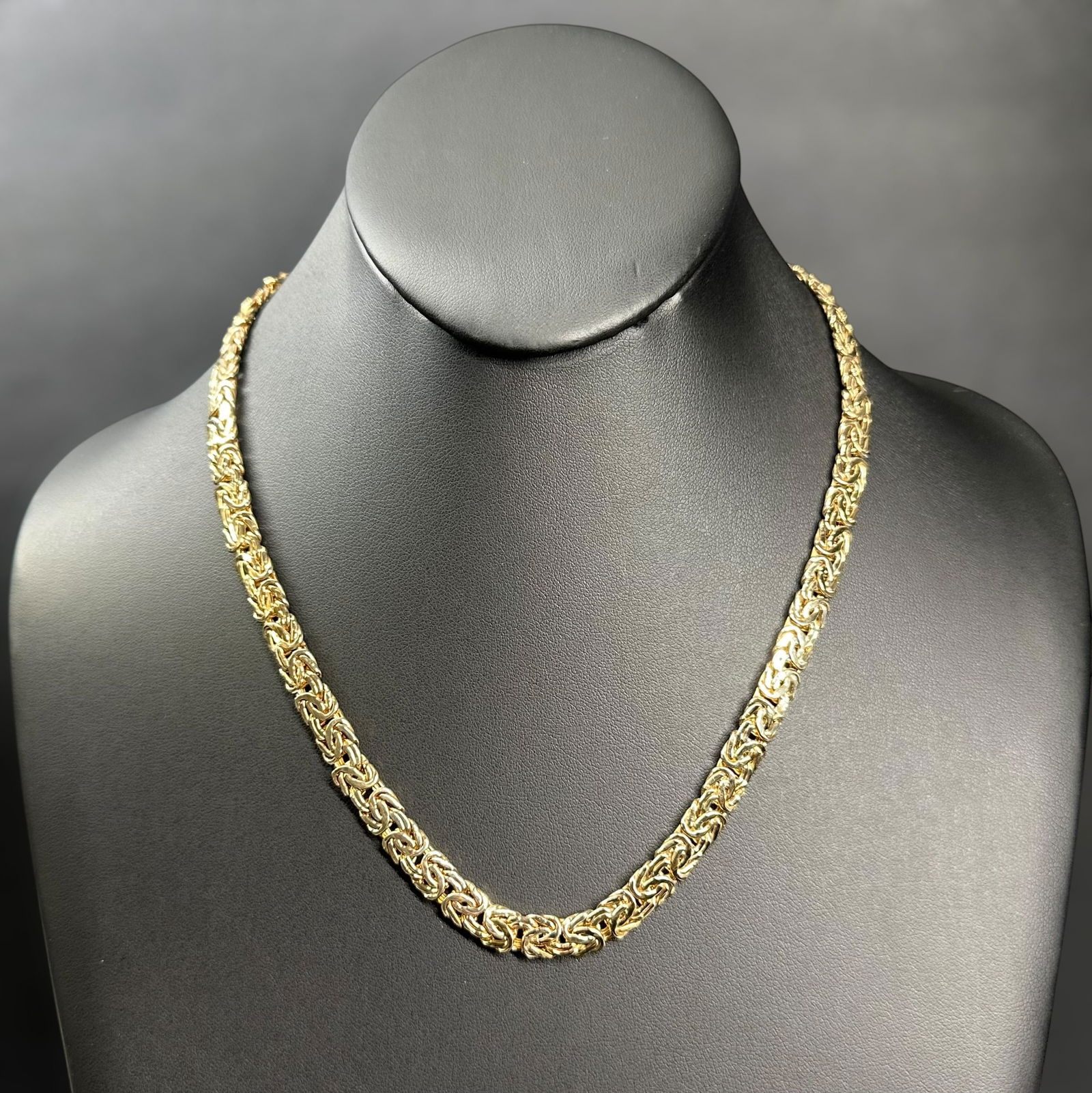 16"/19g Vintage Gold Plated OT 925 Sterling Silver Byzantine Chain (1 of 8)