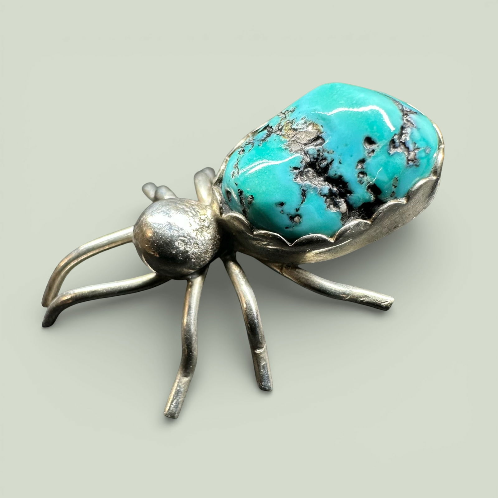 4g Native American Sterling Silver Spider Brooch/Pin (1 of 8)