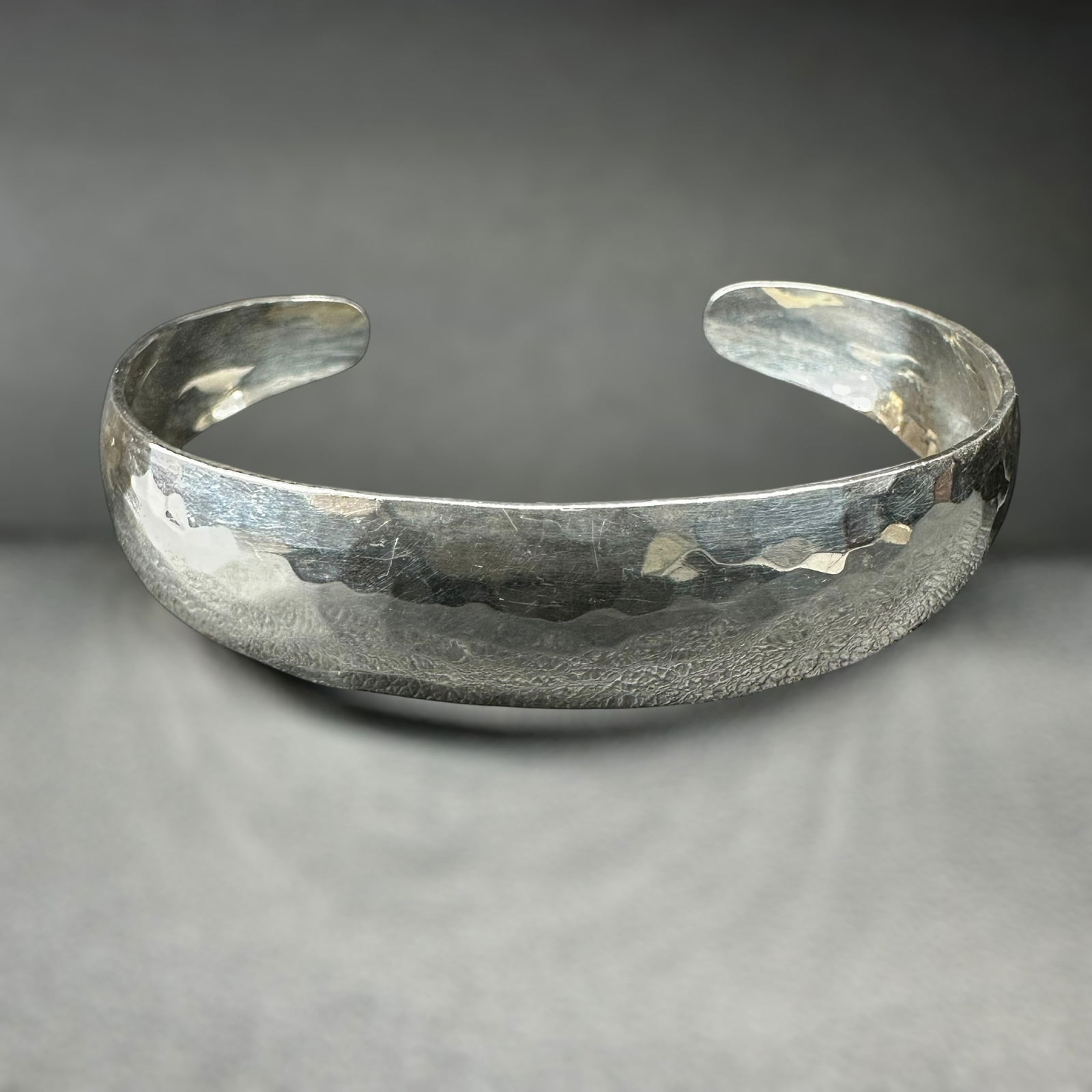 6.5”/14g Hammered 925 Sterling Silver Cuff Bracelet (1 of 8)