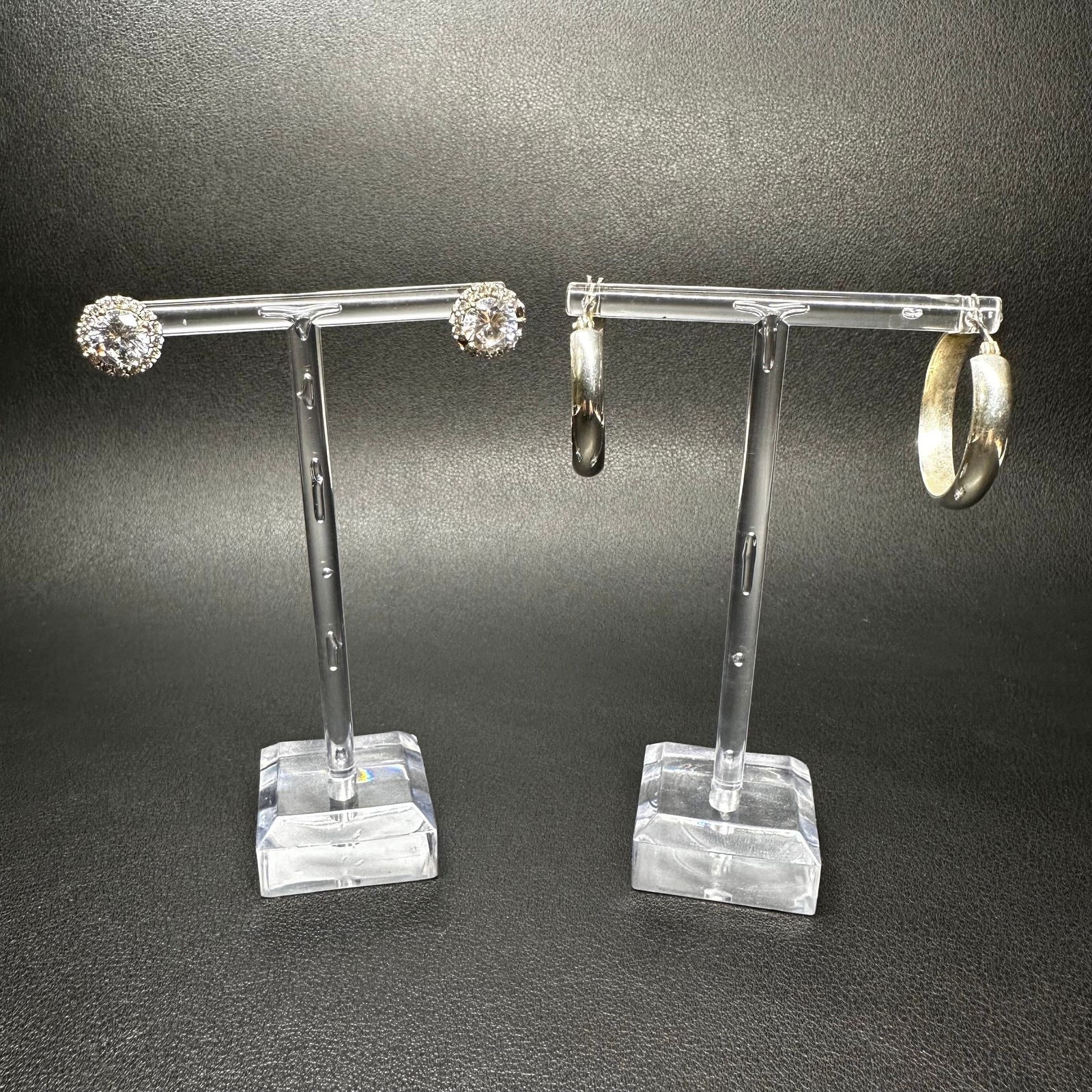 8g 925 Sterling Silver Cubic Zirconia Earring Lot (1 of 9)