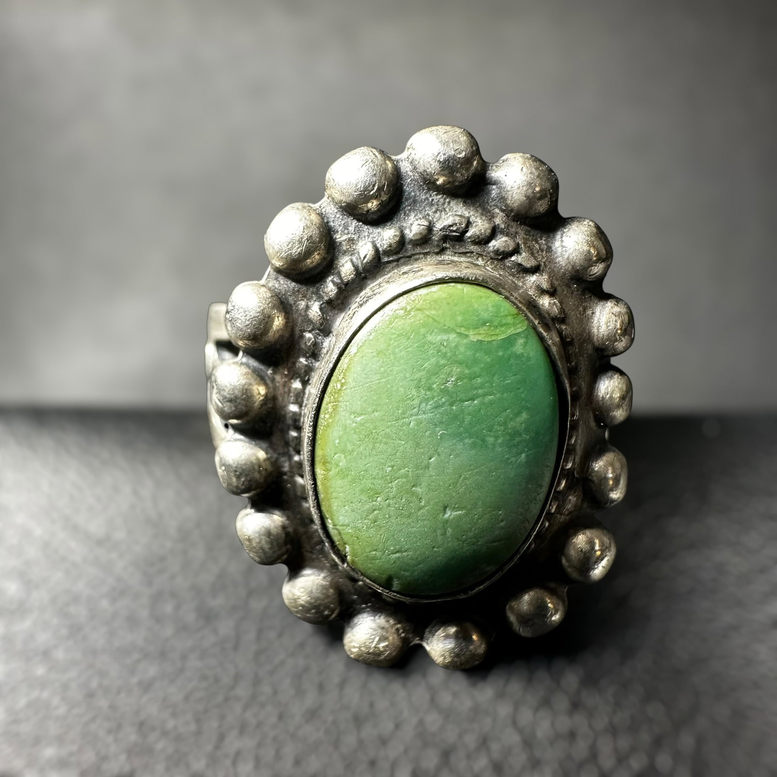 Sz6.75/5g 925 Native American Sterling Silver Carico Lake Turquoise Ring (1 of 8)