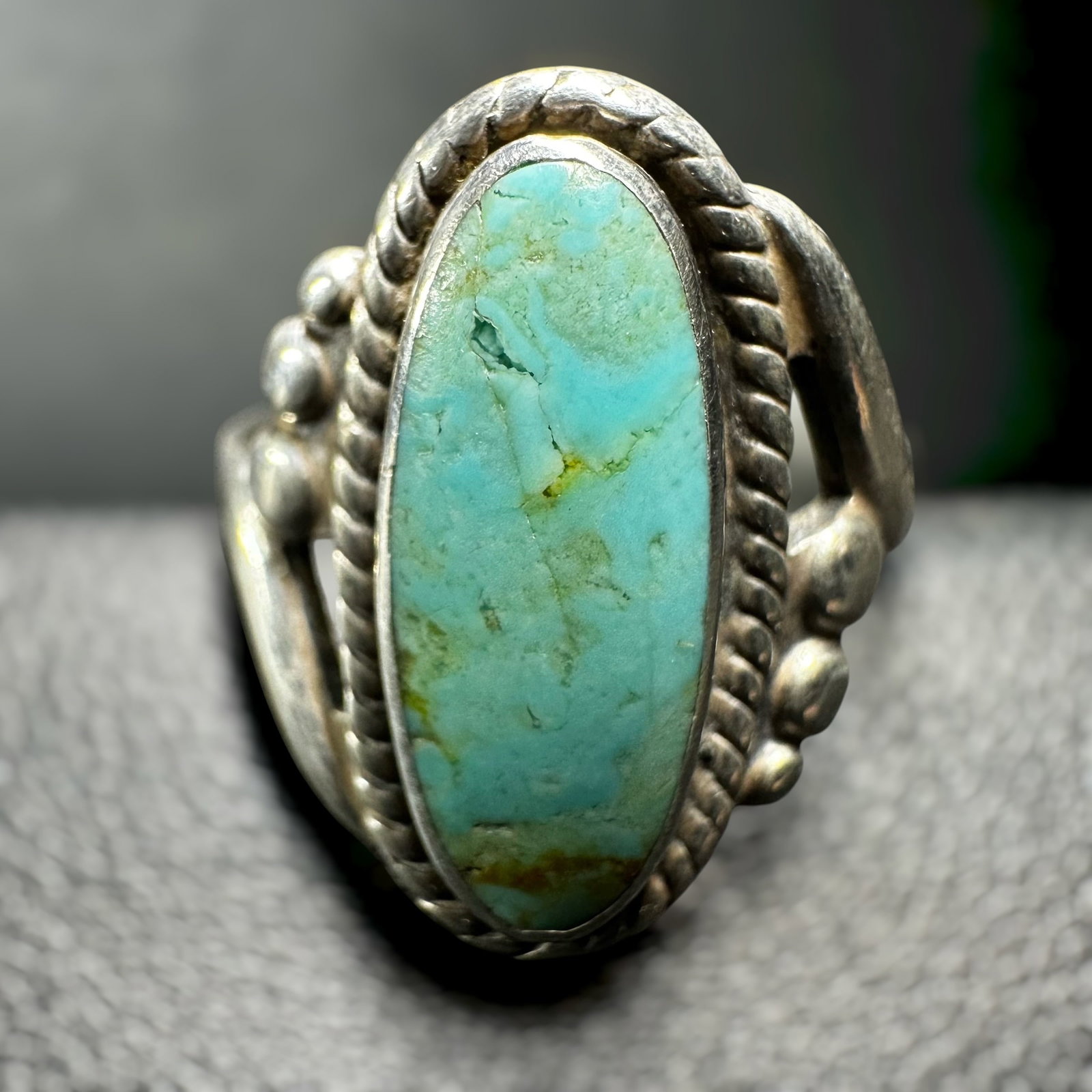 Sz7/4g Bell Trading Post Sterling Silver Royston Turquoise Ring (1 of 8)