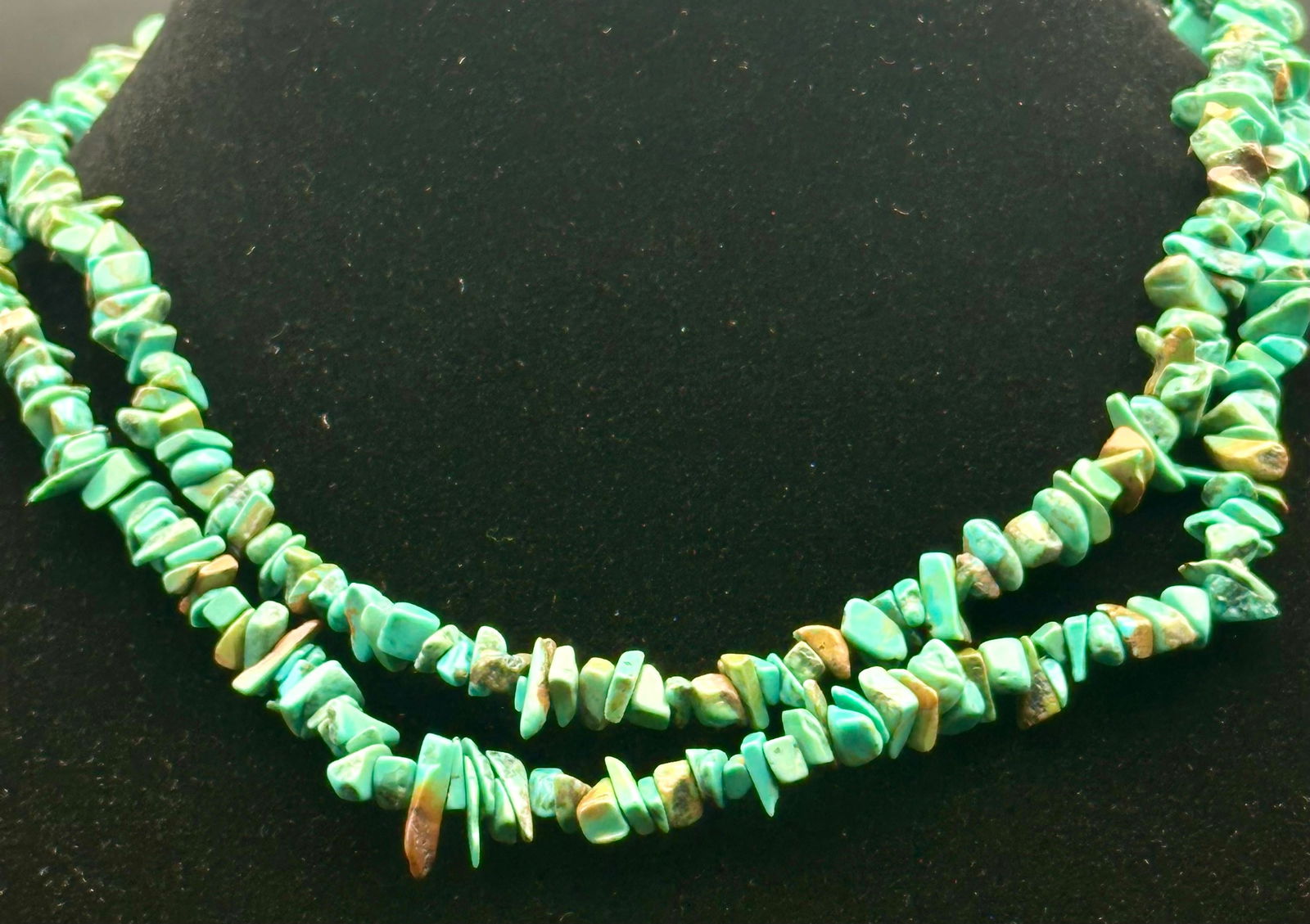 Turquoise Chip Necklace – Single Strand – 47g (1 of 7)