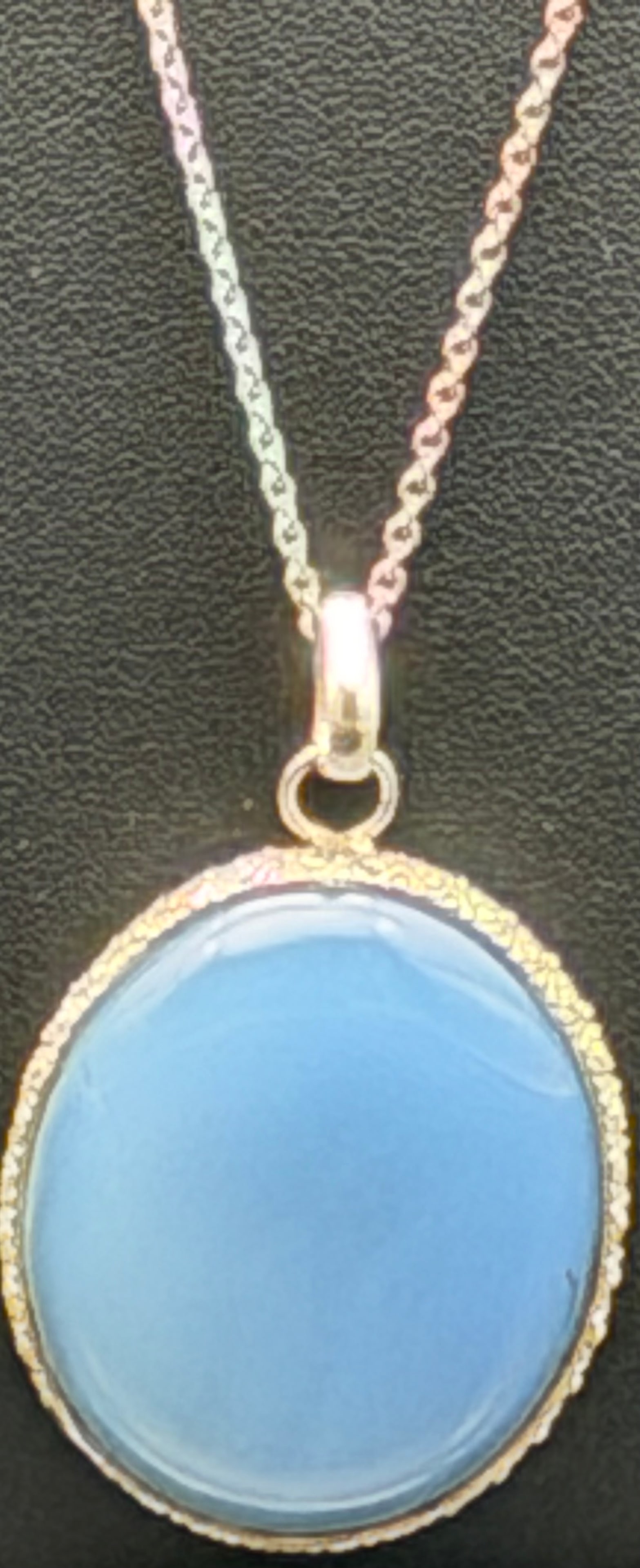 925 Sterling Silver Blue Stone Pendant Necklace (1 of 6)