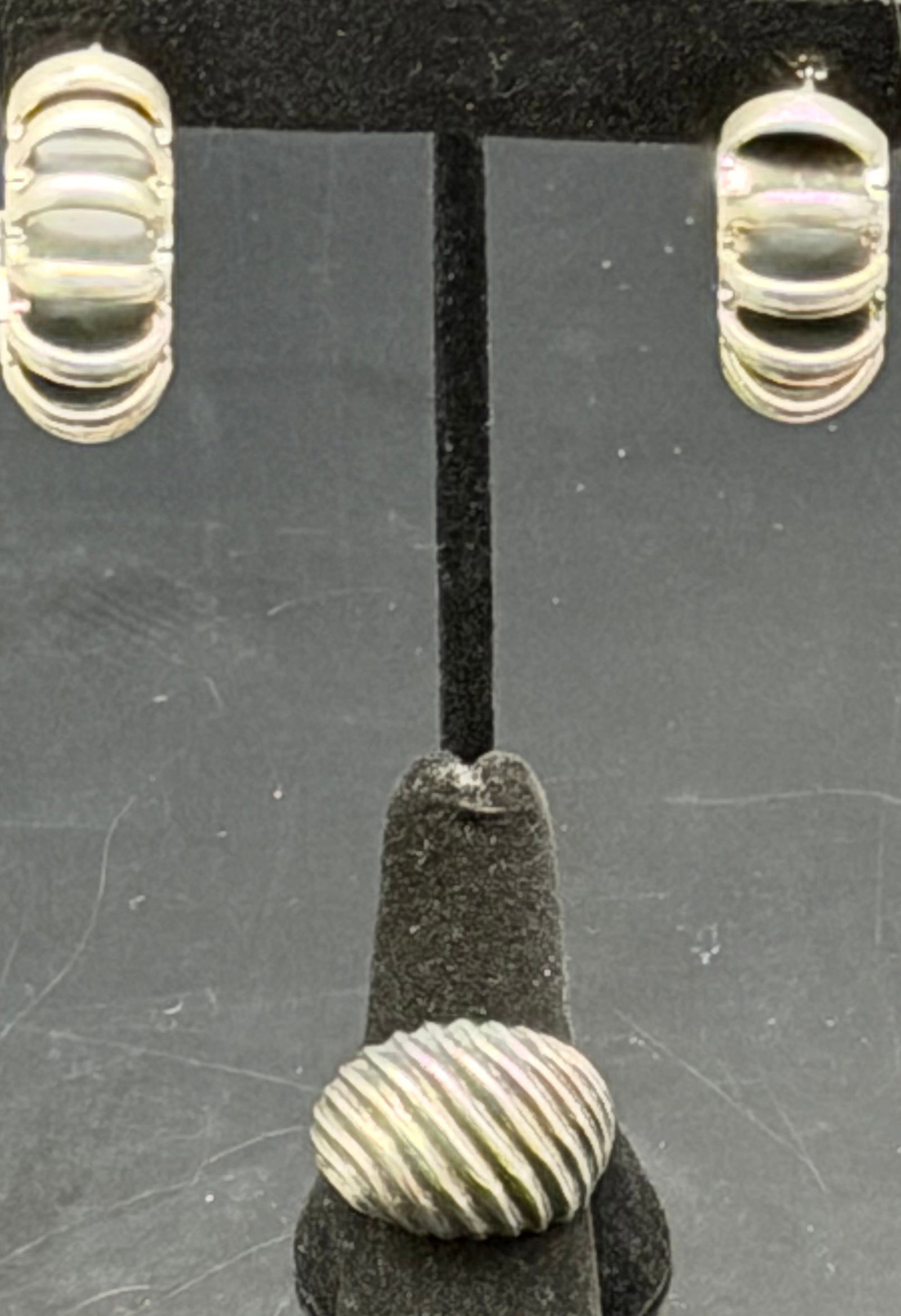 Mexico 925 Sterling Silver Earrings & Ring Set – 23g (1 of 8)