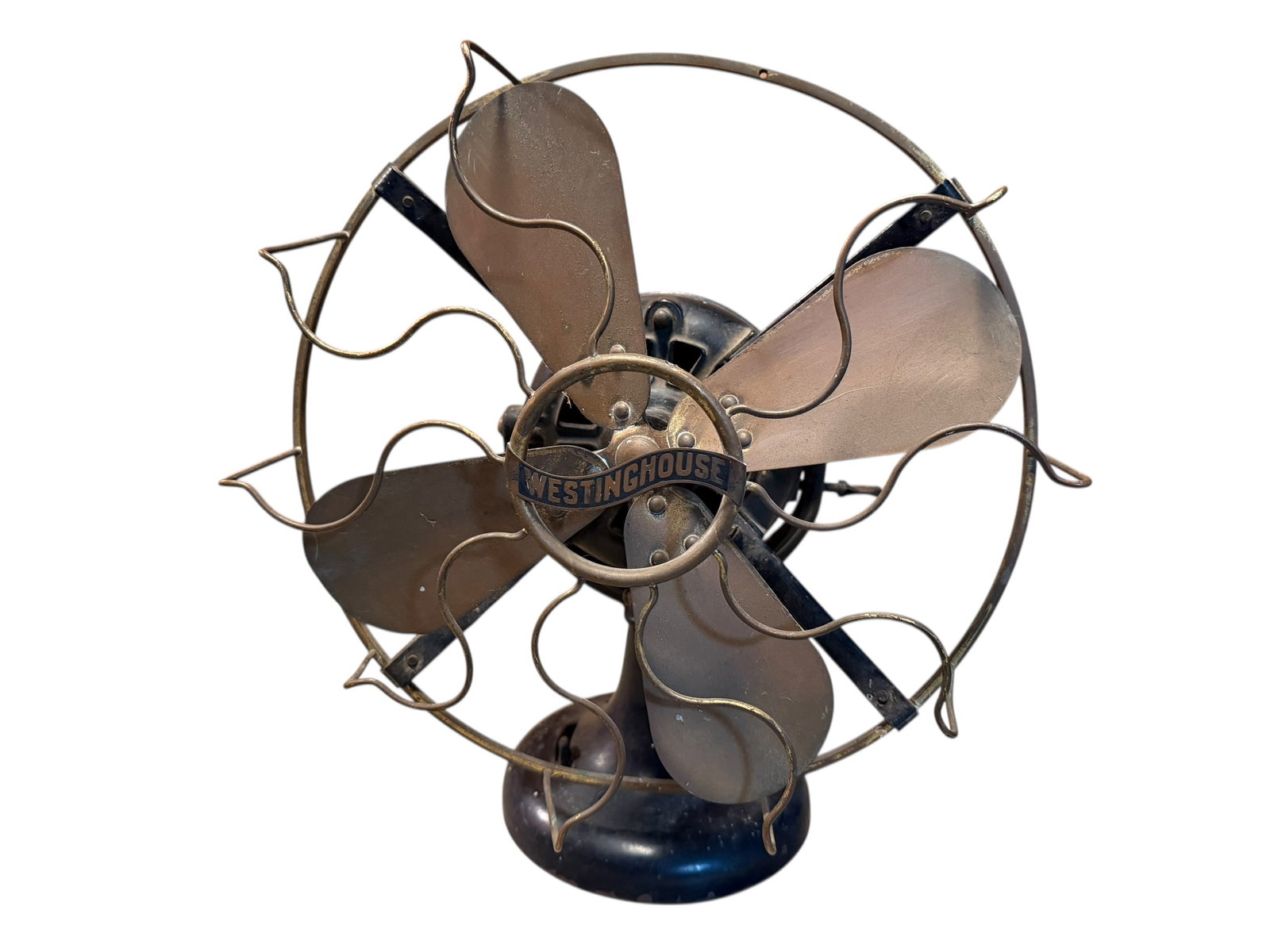 Antique Westinghouse 60677 Brass Blade Tank Motor AC Fan (1 of 12)
