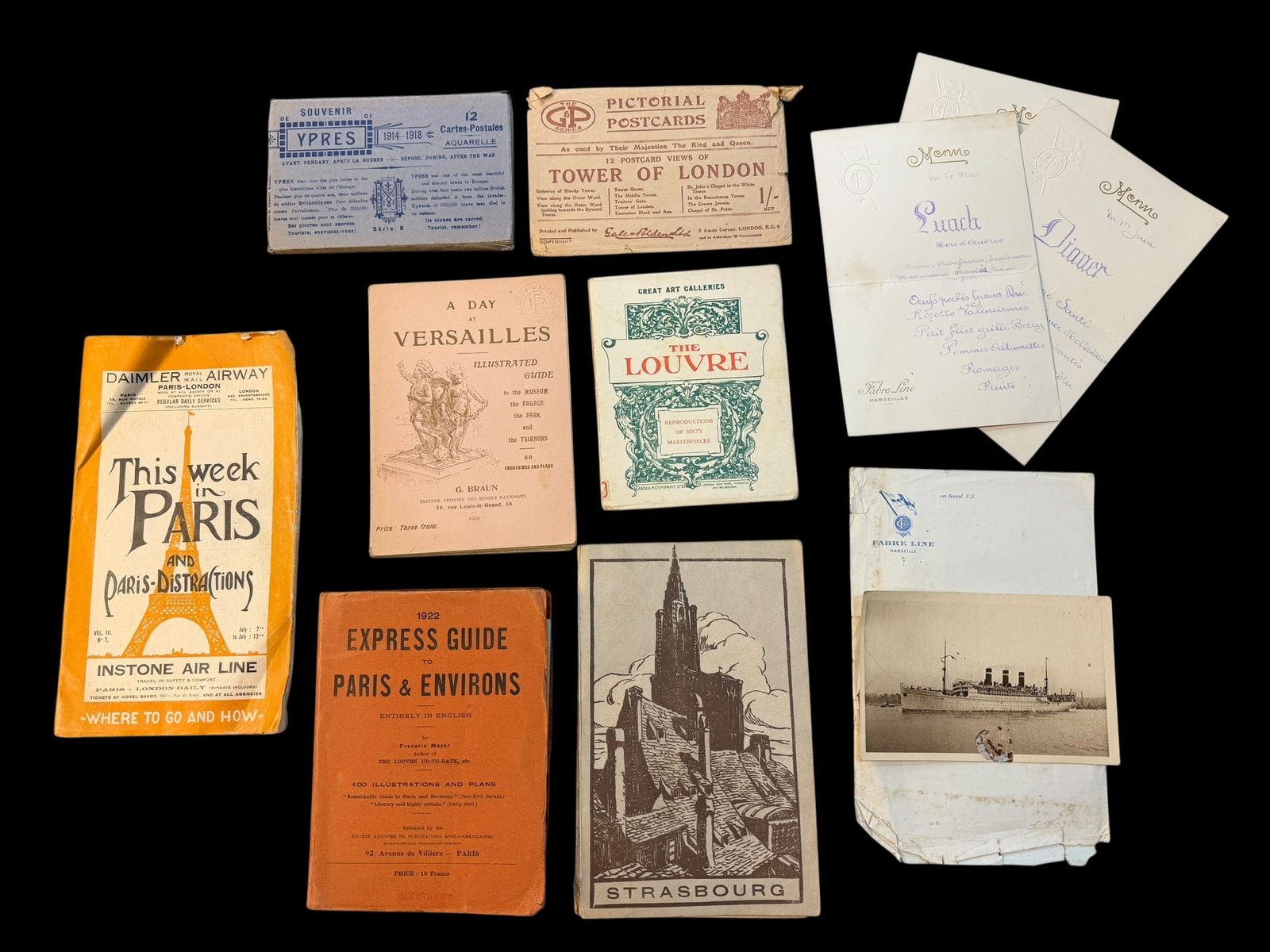 Lot of Twelve Various Antique French Paper Ephemera Collectibles (1 of 10)