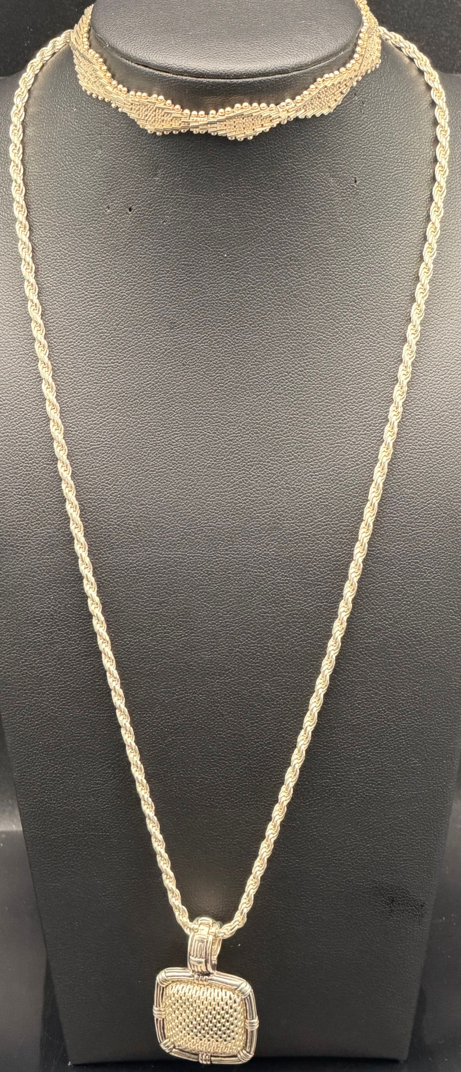 Sterling Silver Necklace & Bracelet Set 925 41g (1 of 11)