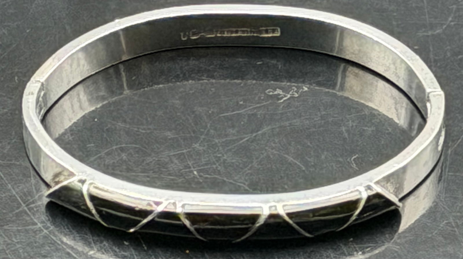 Sterling Silver Modern Bangle Bracelet 36g (1 of 8)