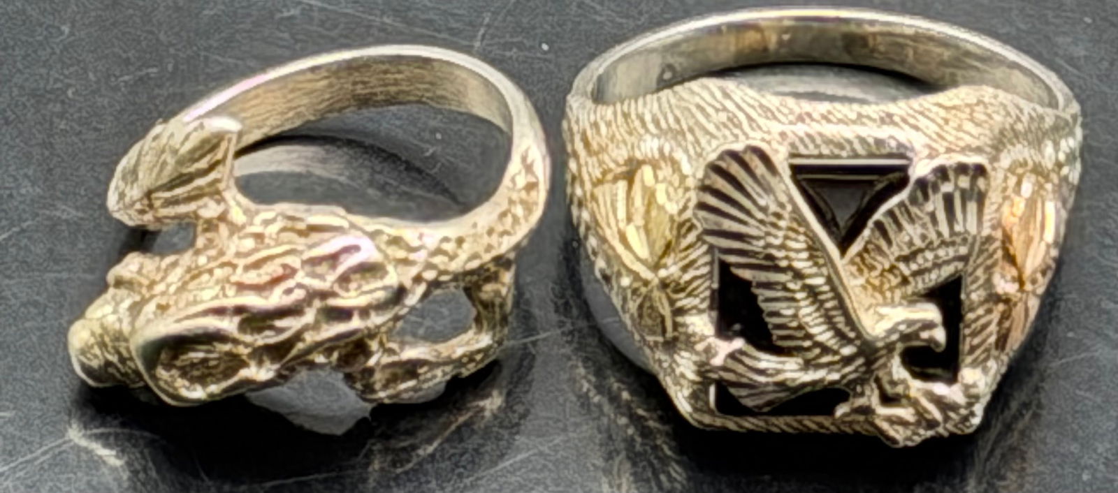 Men’s Sterling Style Dragon & Eagle M Rings Lot – 15g (1 of 10)