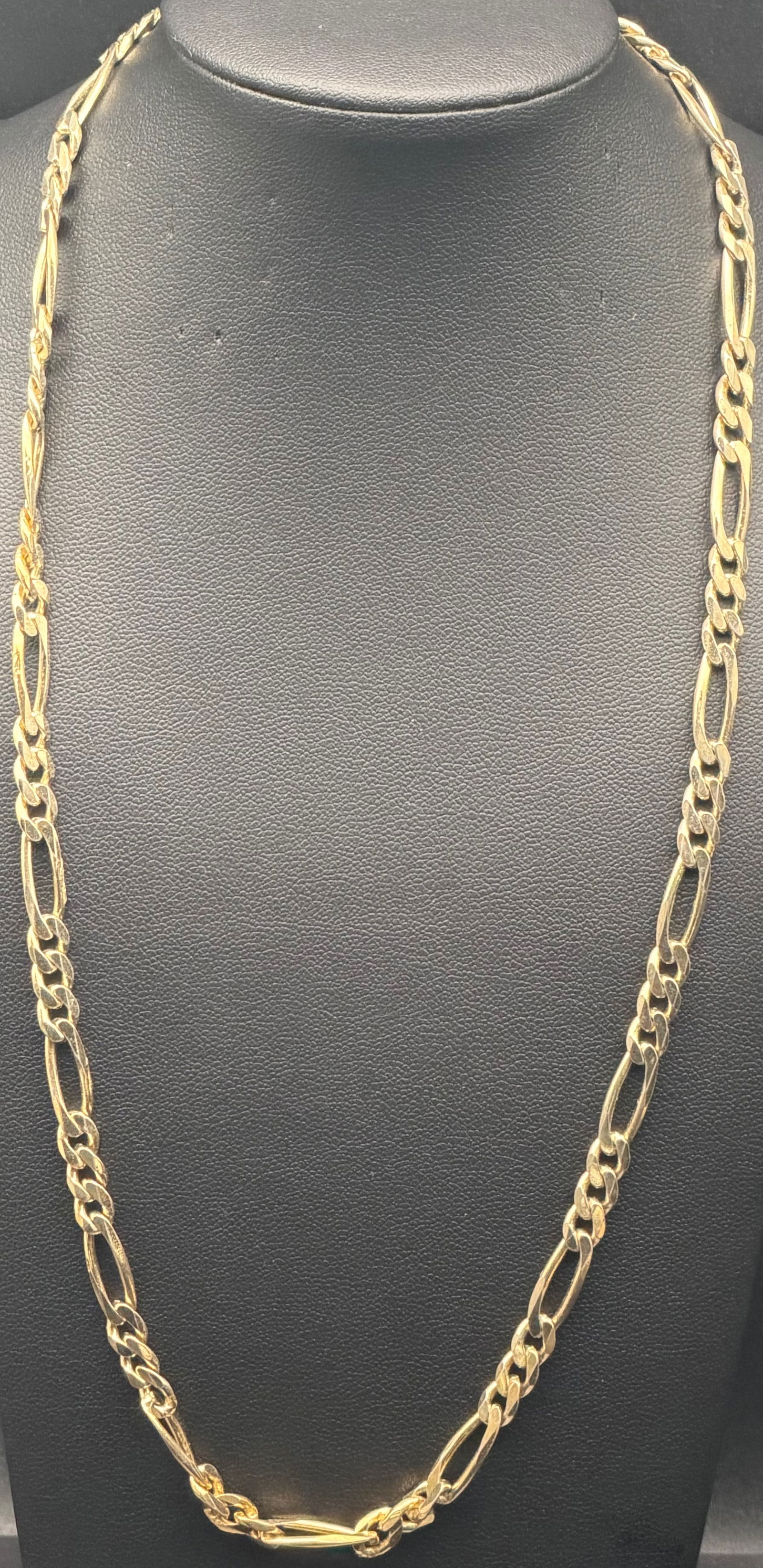 Vintage Gold Tone Figaro Link Necklace 23g (1 of 6)