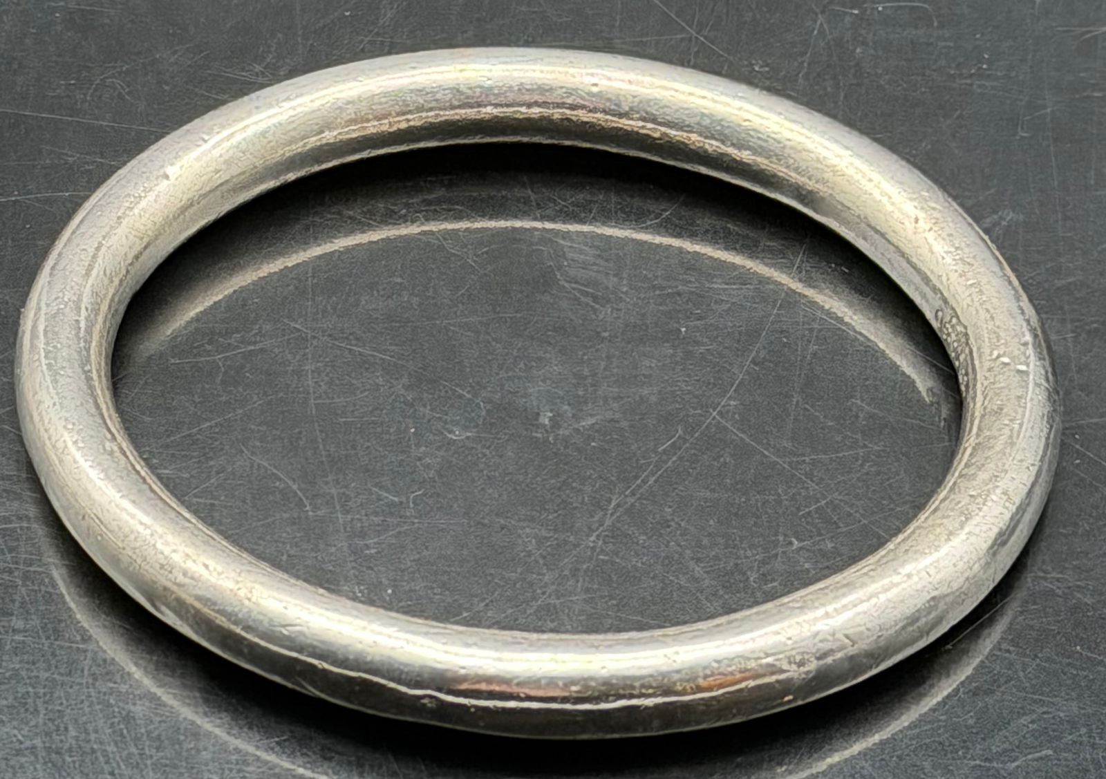 Czech 925 Sterling Silver Round Bangle Bracelet 37g (1 of 6)