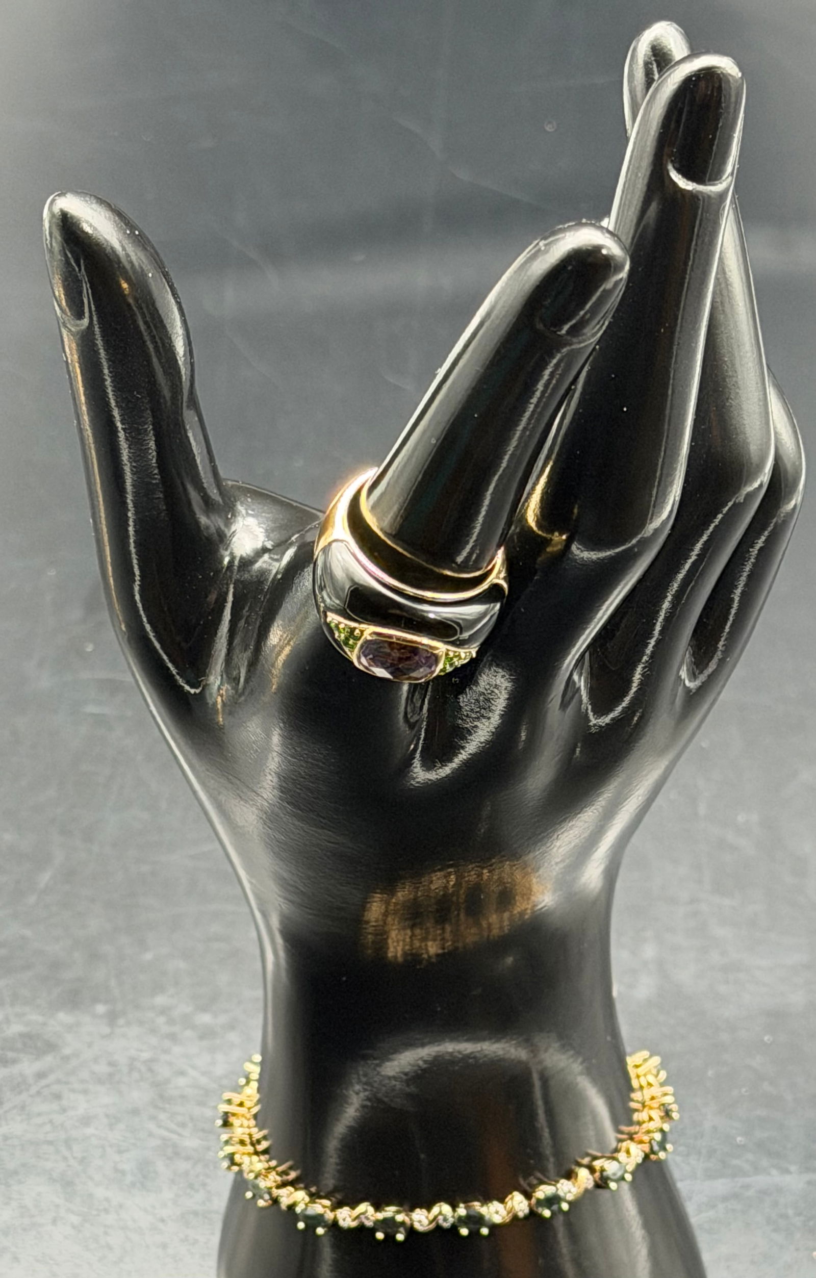 Sterling Silver 925 Two-Tone Ring & Bracelet Set – 14g (1 of 10)