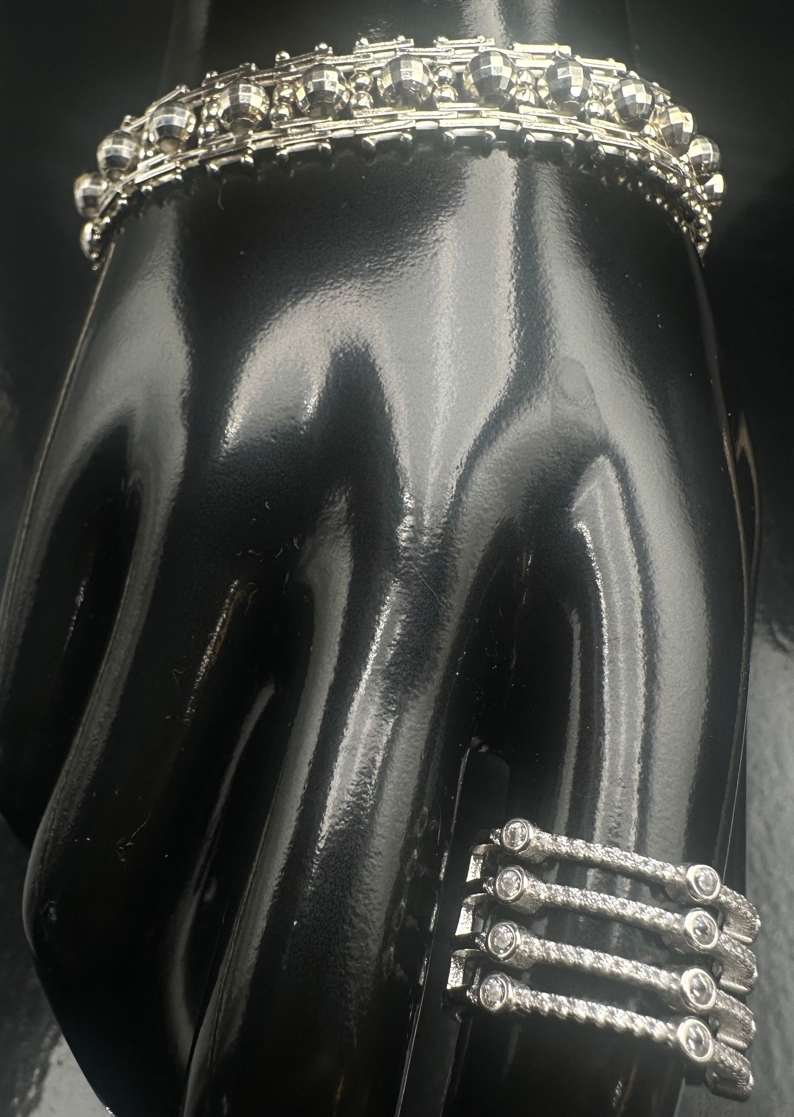 Italy 925 Sterling Silver Bracelet & 925 Multi Band Ring Set 21g (1 of 13)