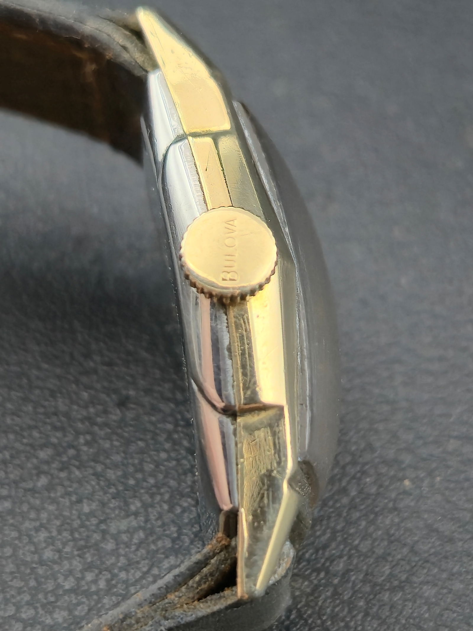 1948 Bulova Rectangular Wristwatch 10K RGP Sub Seconds Untested - 5